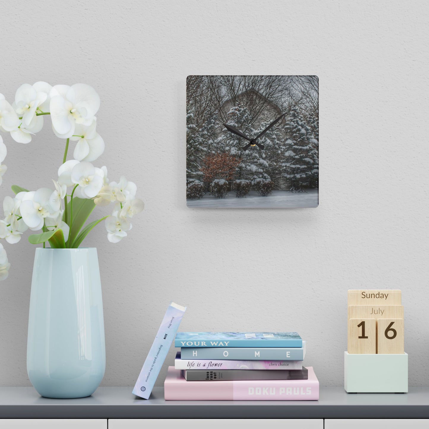 U R There Photography Hidden in Oxford I Rustic Farmhouse Acrylic Analog Wall Clock