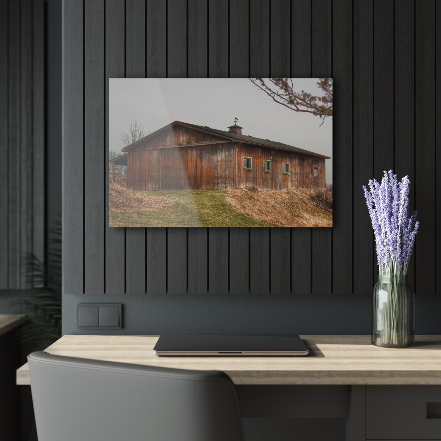 U R There Photography Blood Road Rusted Rustic Farmhouse Acrylic Wall Print