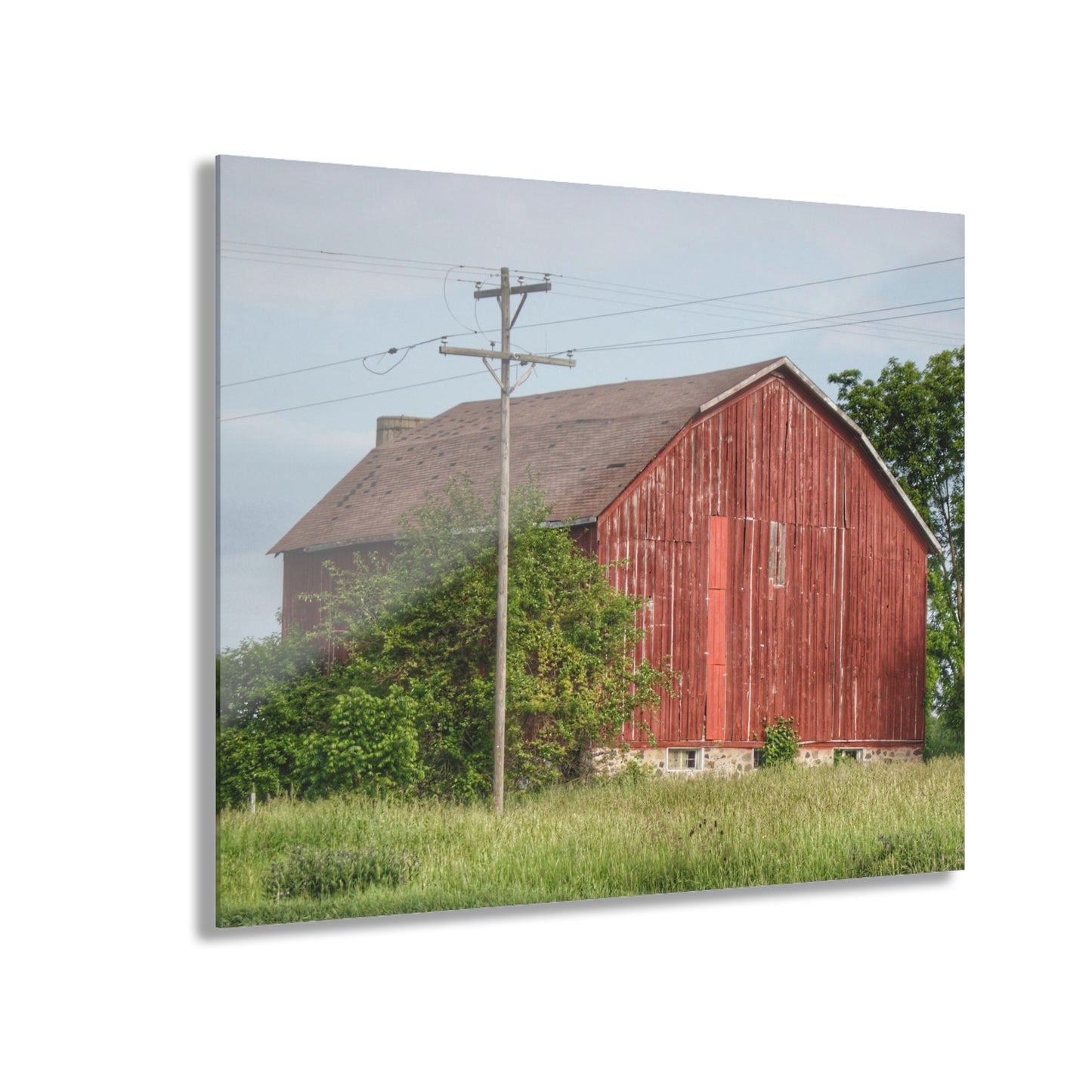 U R There Photography Armstrong Road Red I Rustic Farmhouse Acrylic Wall Print