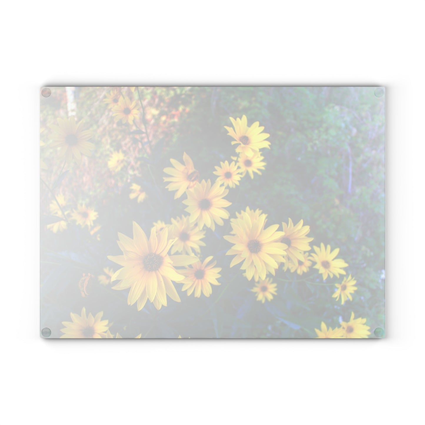 U R There Photography Bursts of Gold Rustic Farmhouse Tempered-Glass Cutting Board