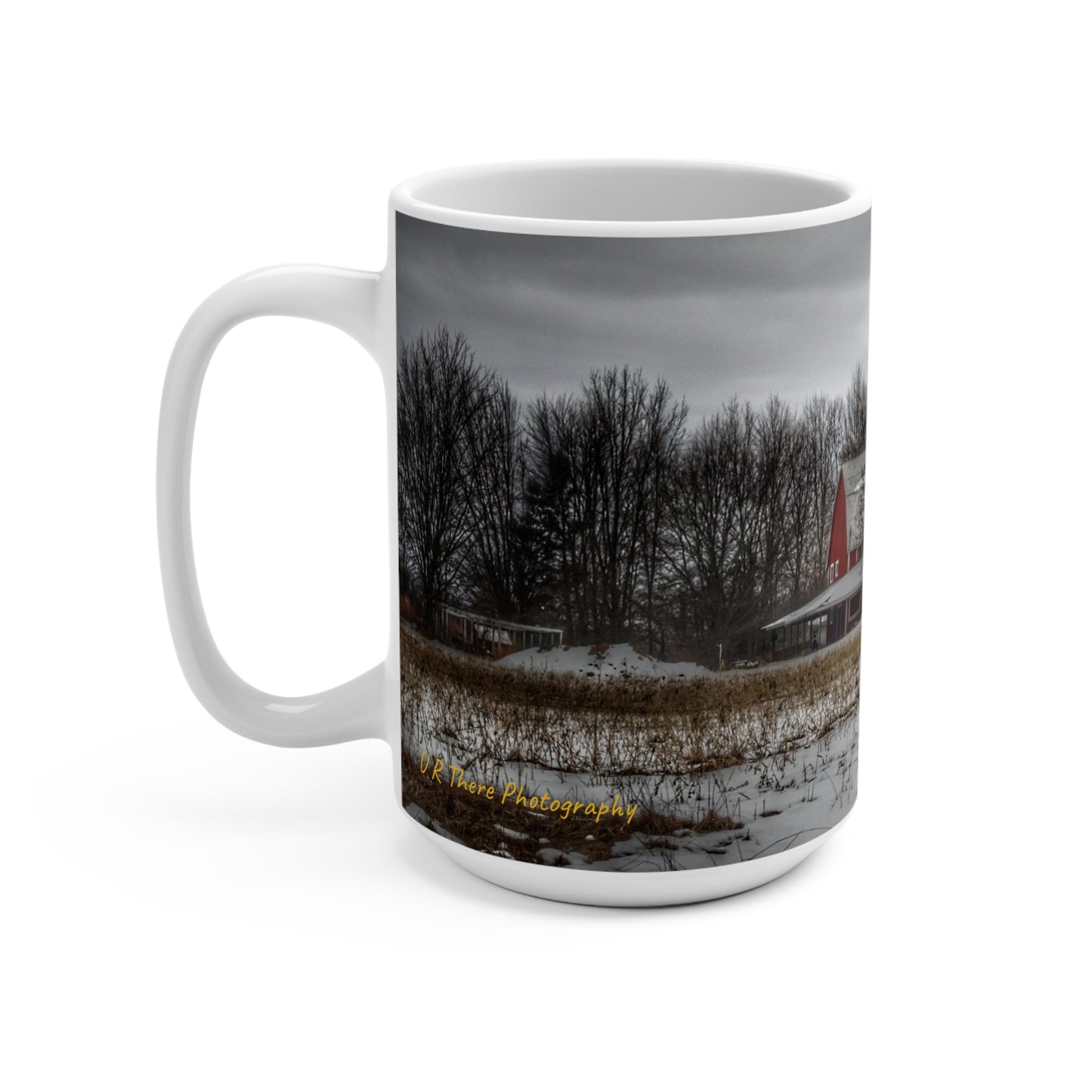 Rustic Farmhouse Coffee Mug Featuring Across the Field in Thornville