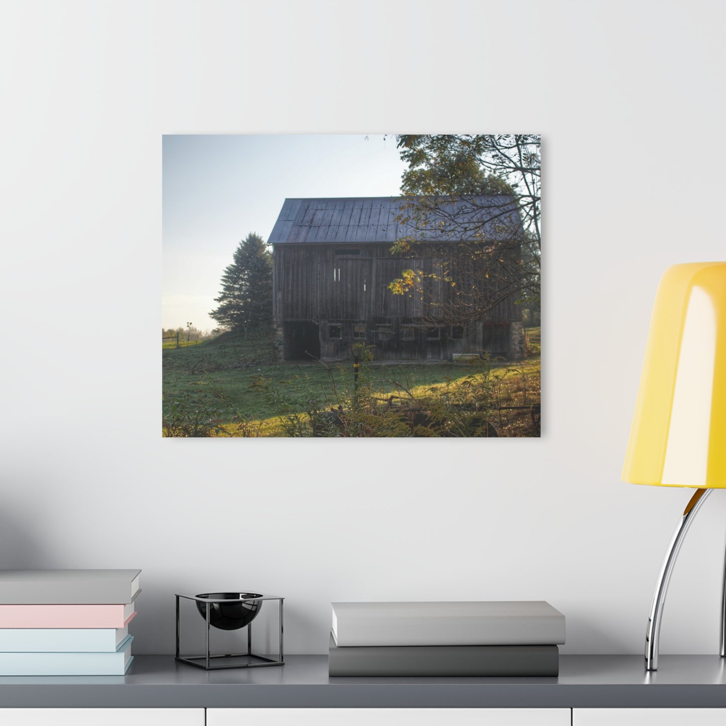 U R There Photography Summers Road Old Grey Rustic Farmhouse Acrylic Wall Print