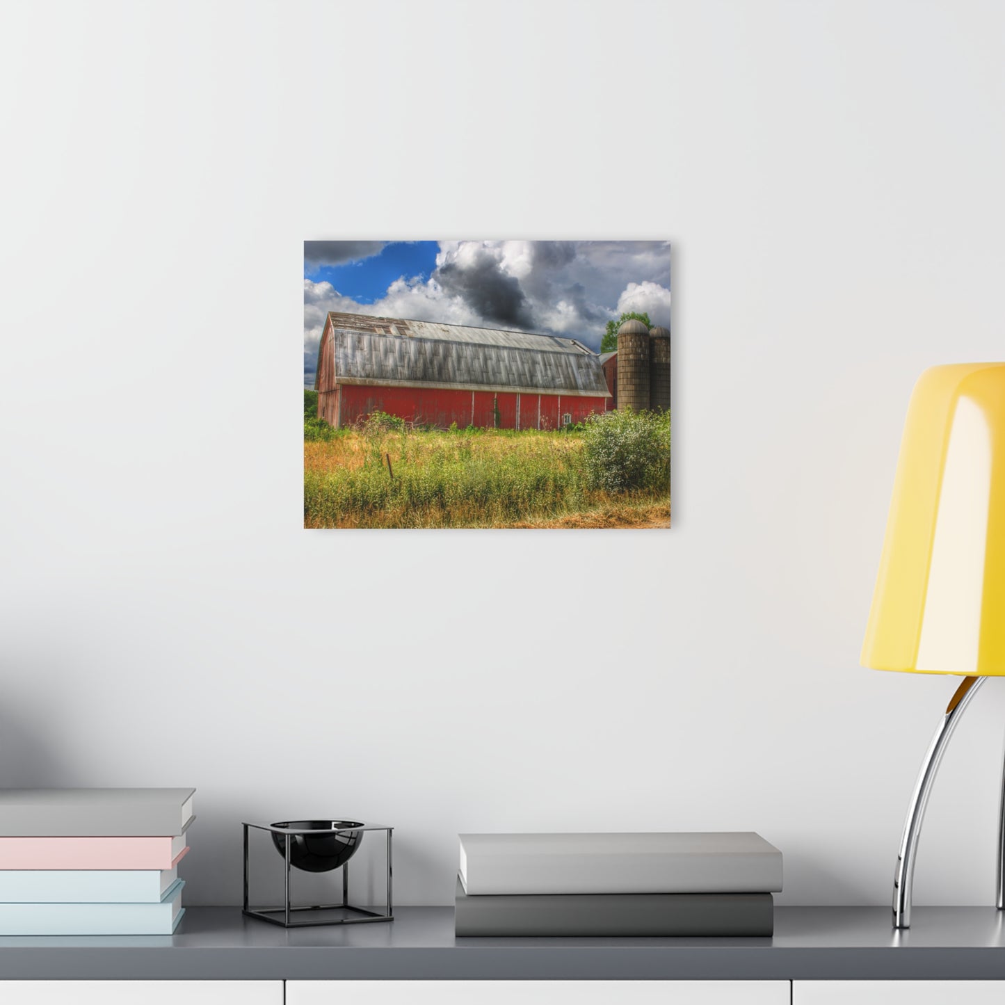 U R There Photography Shelby Red I Rustic Farmhouse Acrylic Wall Print
