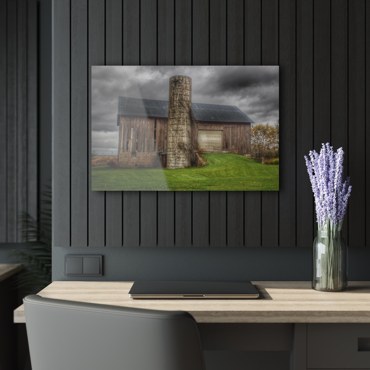 U R There Photography Gilford Grey I Rustic Farmhouse Acrylic Wall Print