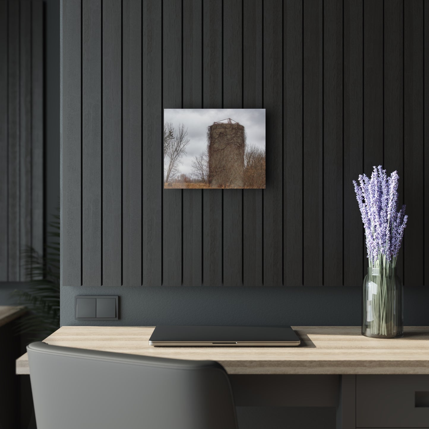 U R There Photography West Barnes Lake Silo Rustic Farmhouse Acrylic Wall Print