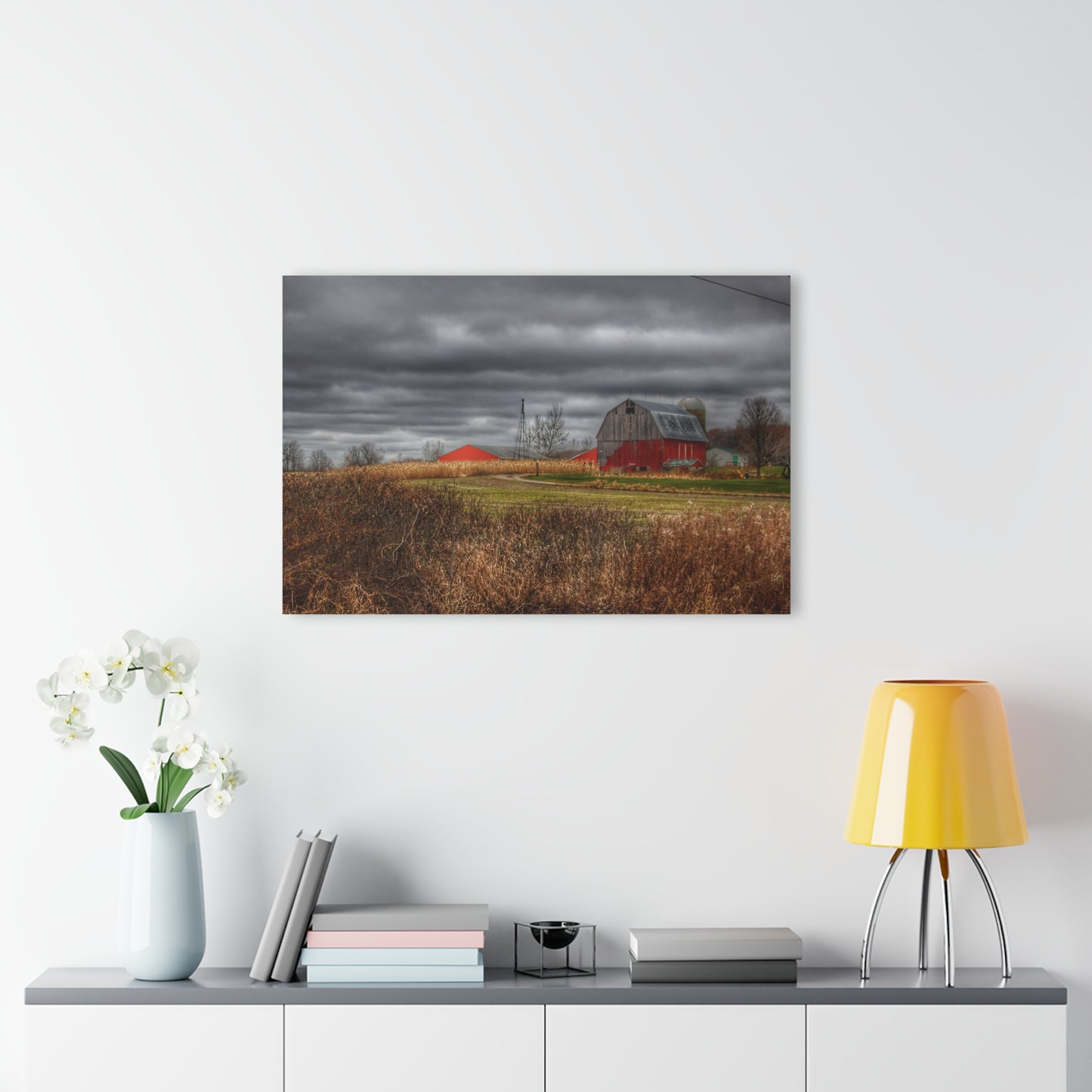 U R There Photography Slattery Road Grey Rustic Farmhouse Acrylic Wall Print