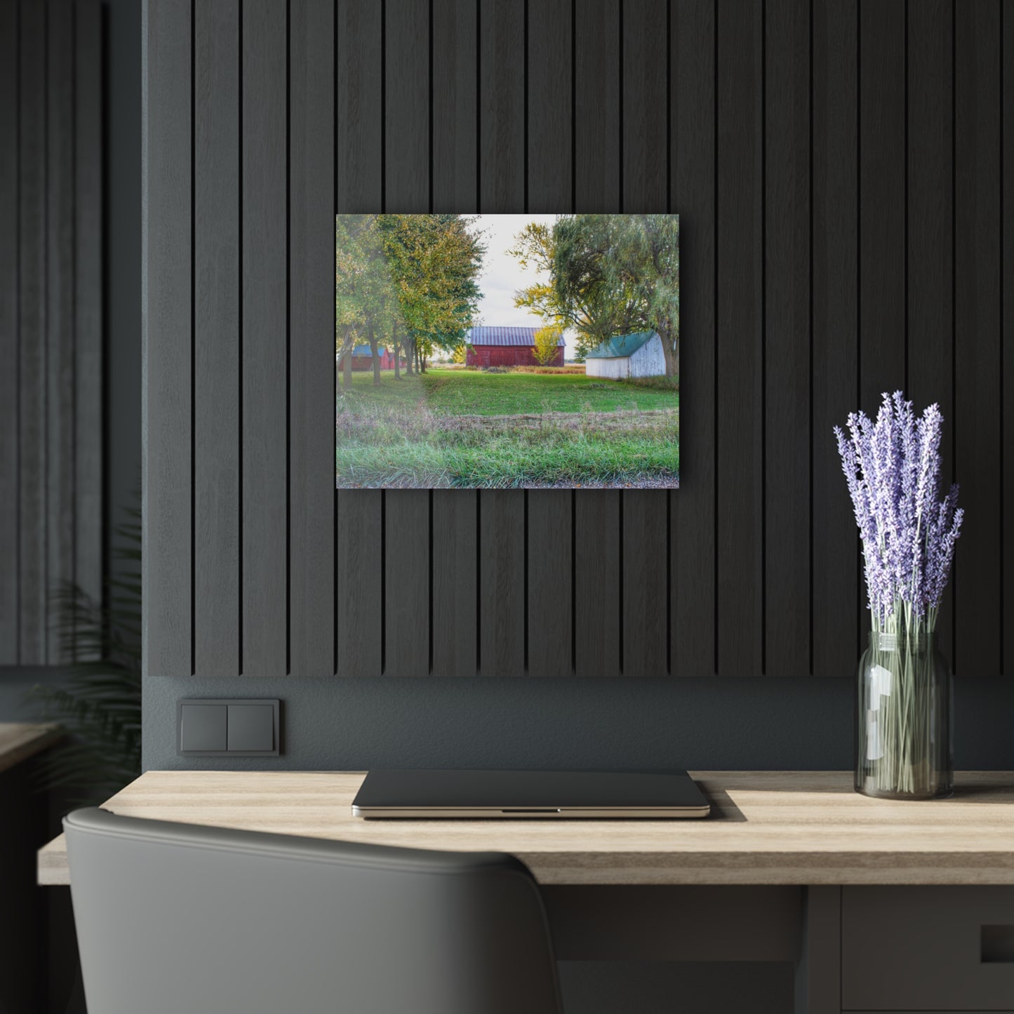 U R There Photography Wilcox Road Reds Rustic Farmhouse Acrylic Wall Print