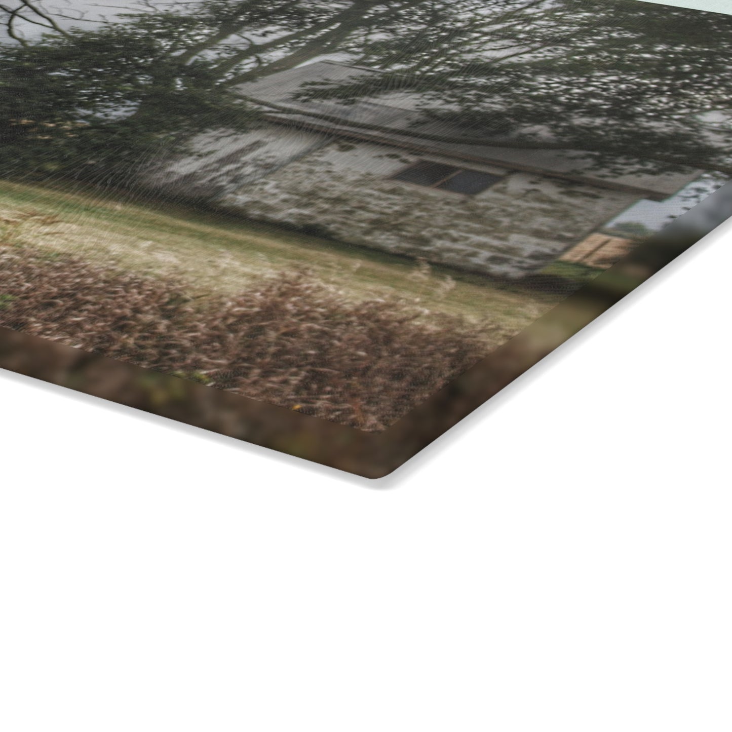U R There Photography Richville Road Shacks Rustic Farmhouse Tempered-Glass Cutting Board