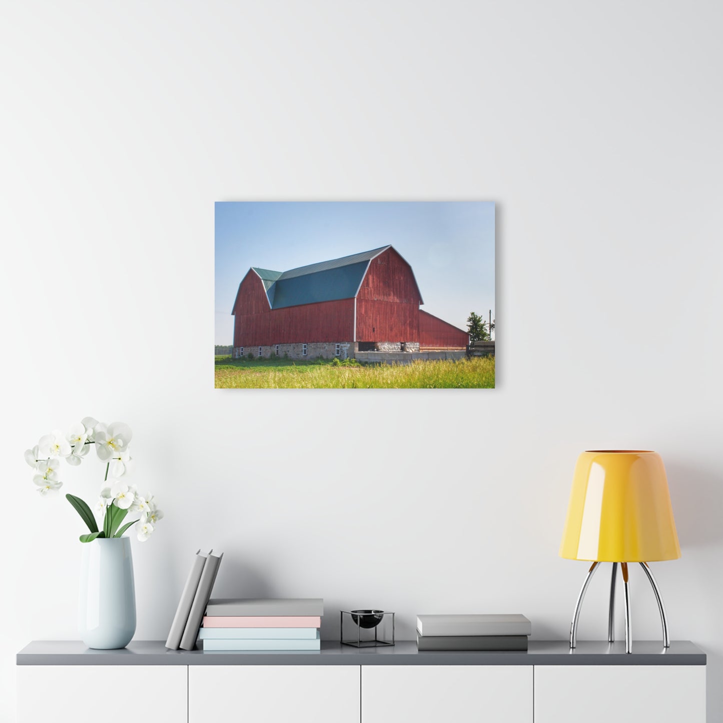 U R There Photography Burnside Red Rustic Farmhouse Acrylic Wall Print
