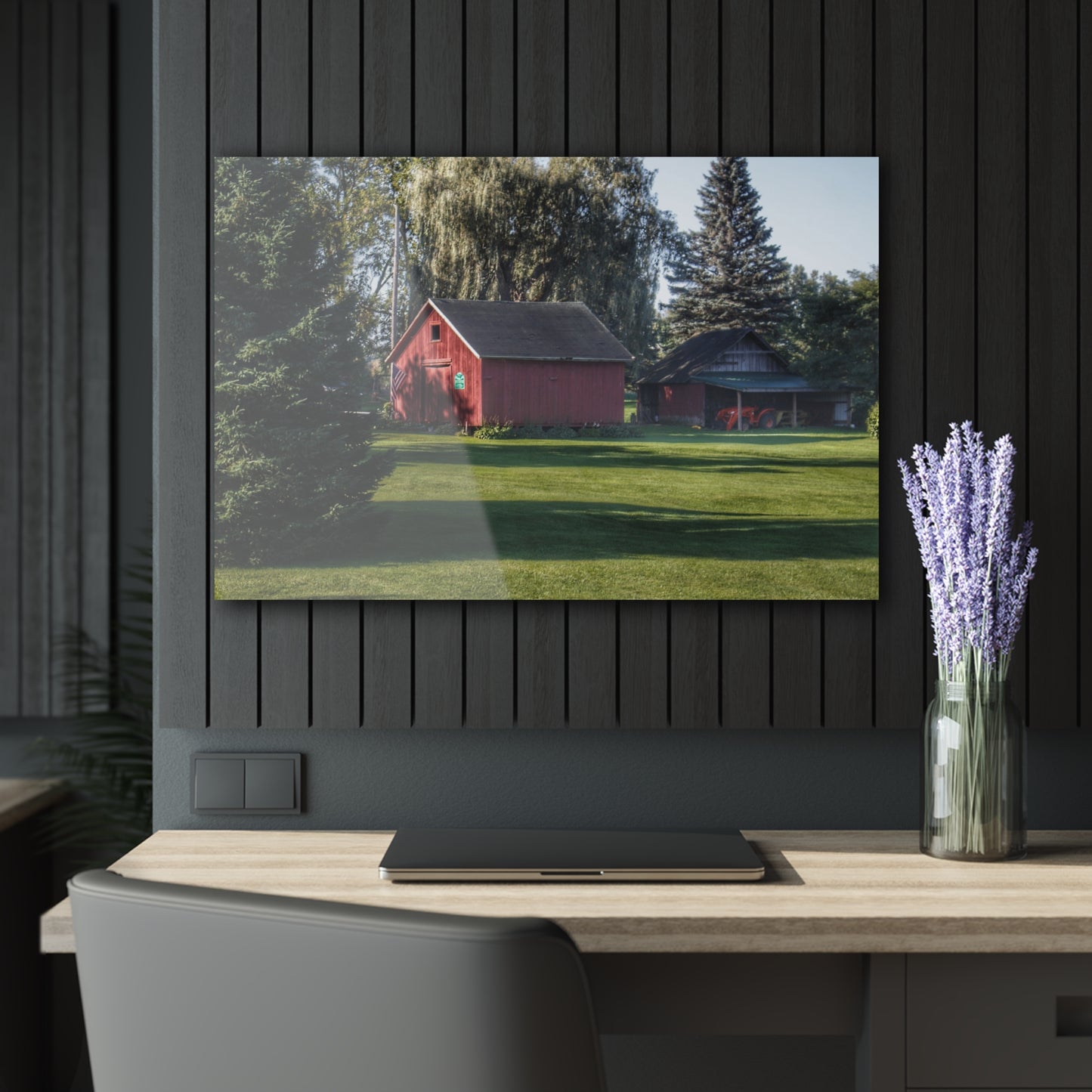 U R There Photography Rochester Road Mini-Reds Rustic Farmhouse Acrylic Wall Print