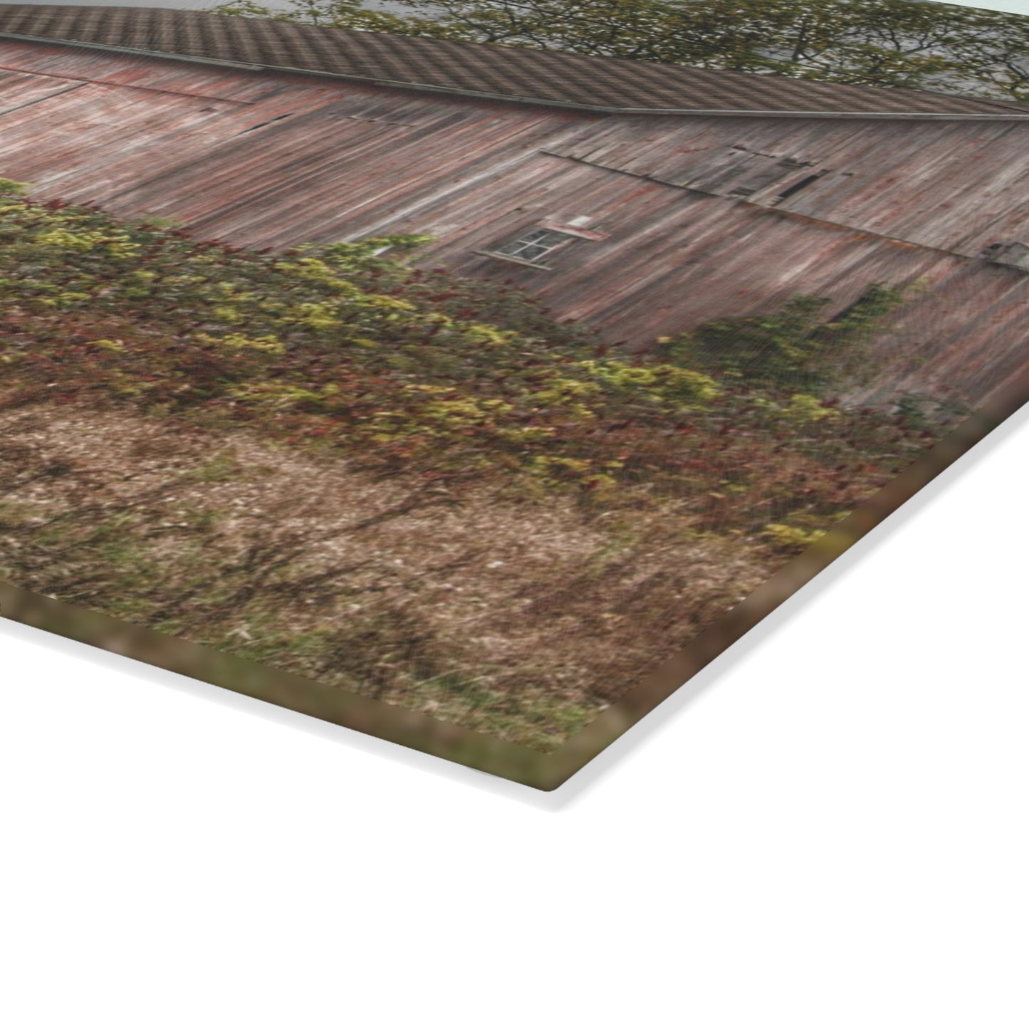 U R There Photography Washburn Reds I Rustic Farmhouse Tempered-Glass Cutting Board