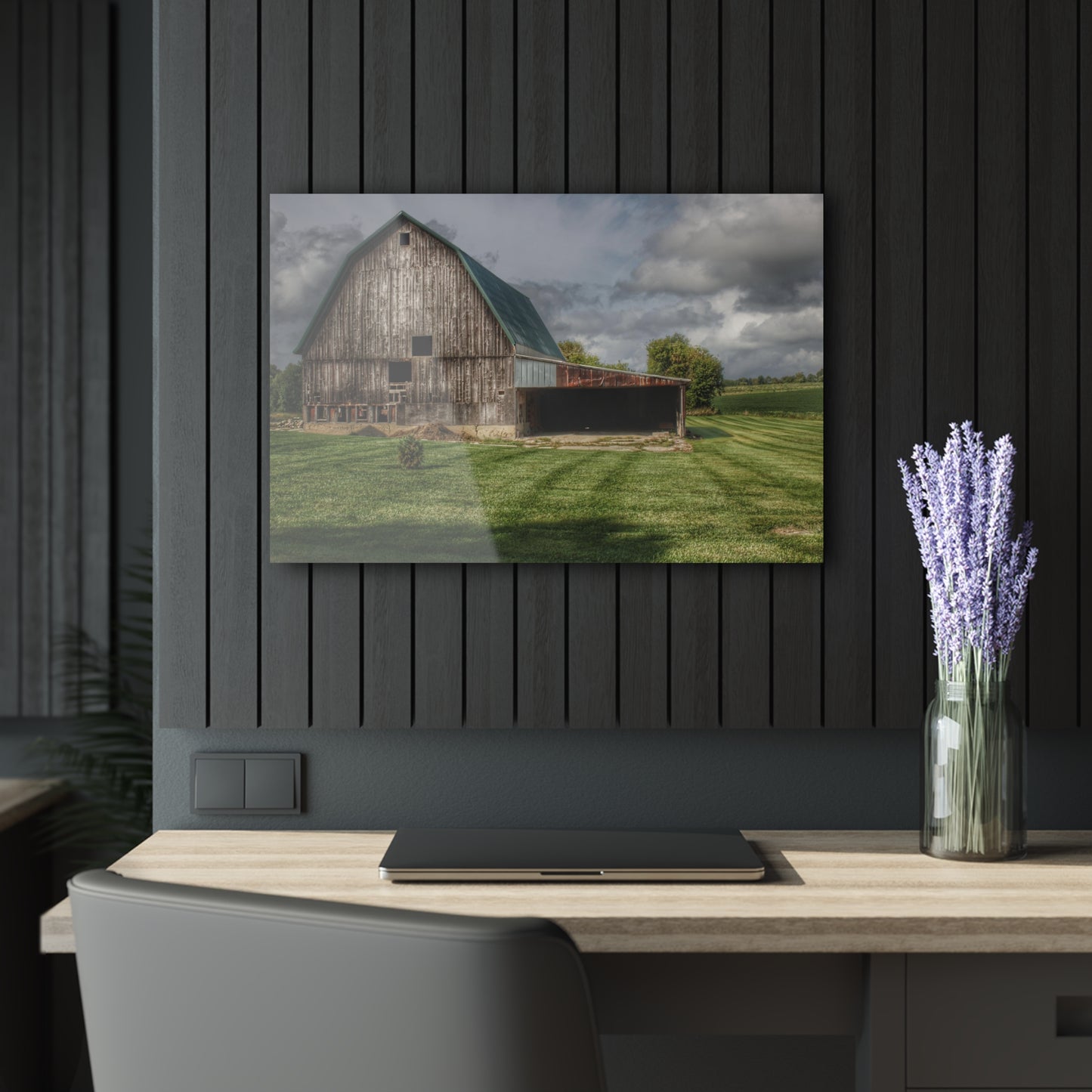 U R There Photography Bishop Grey II Rustic Farmhouse Acrylic Wall Print