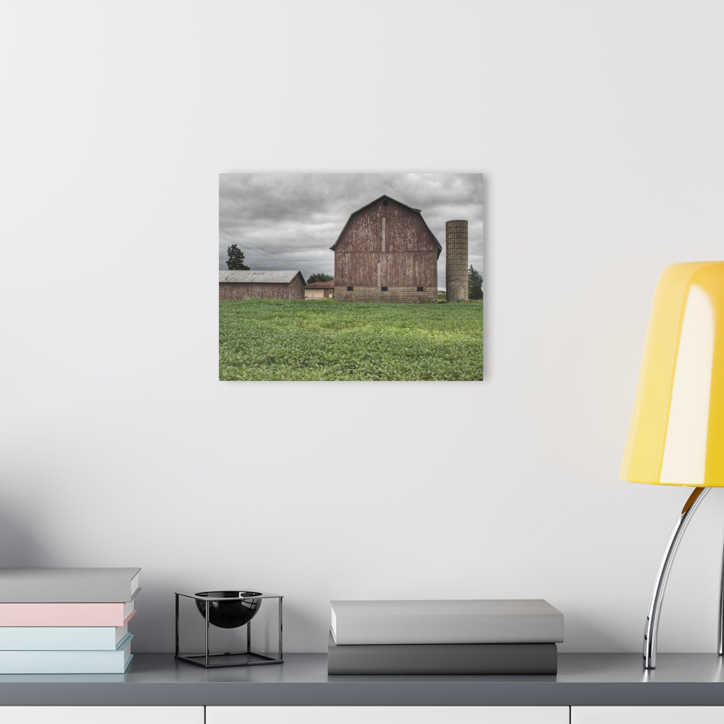 U R There Photography Van Geisen Road Grey Rustic Farmhouse Acrylic Wall Print
