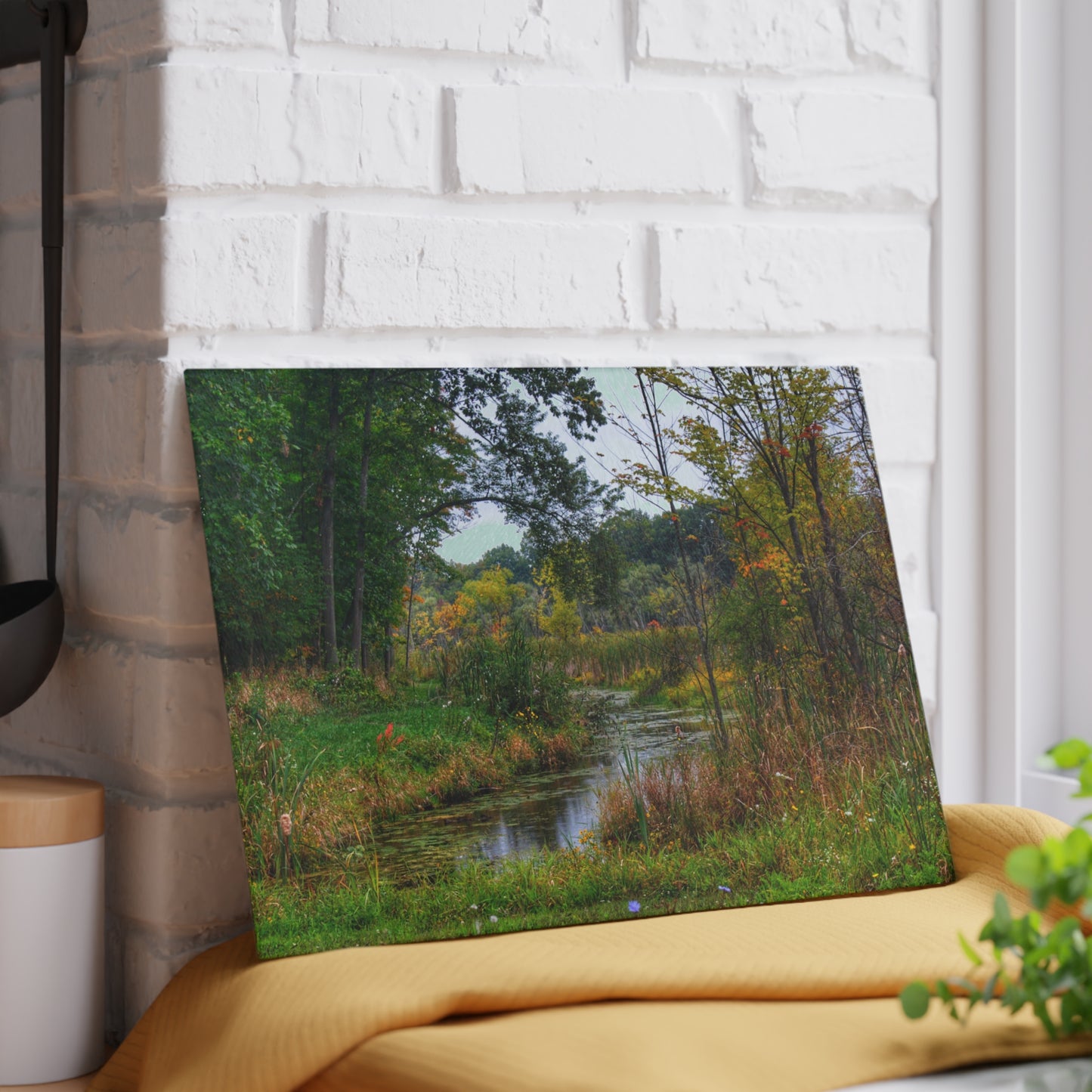 U R There Photography A River Runs Through It Rustic Farmhouse Tempered-Glass Cutting Board