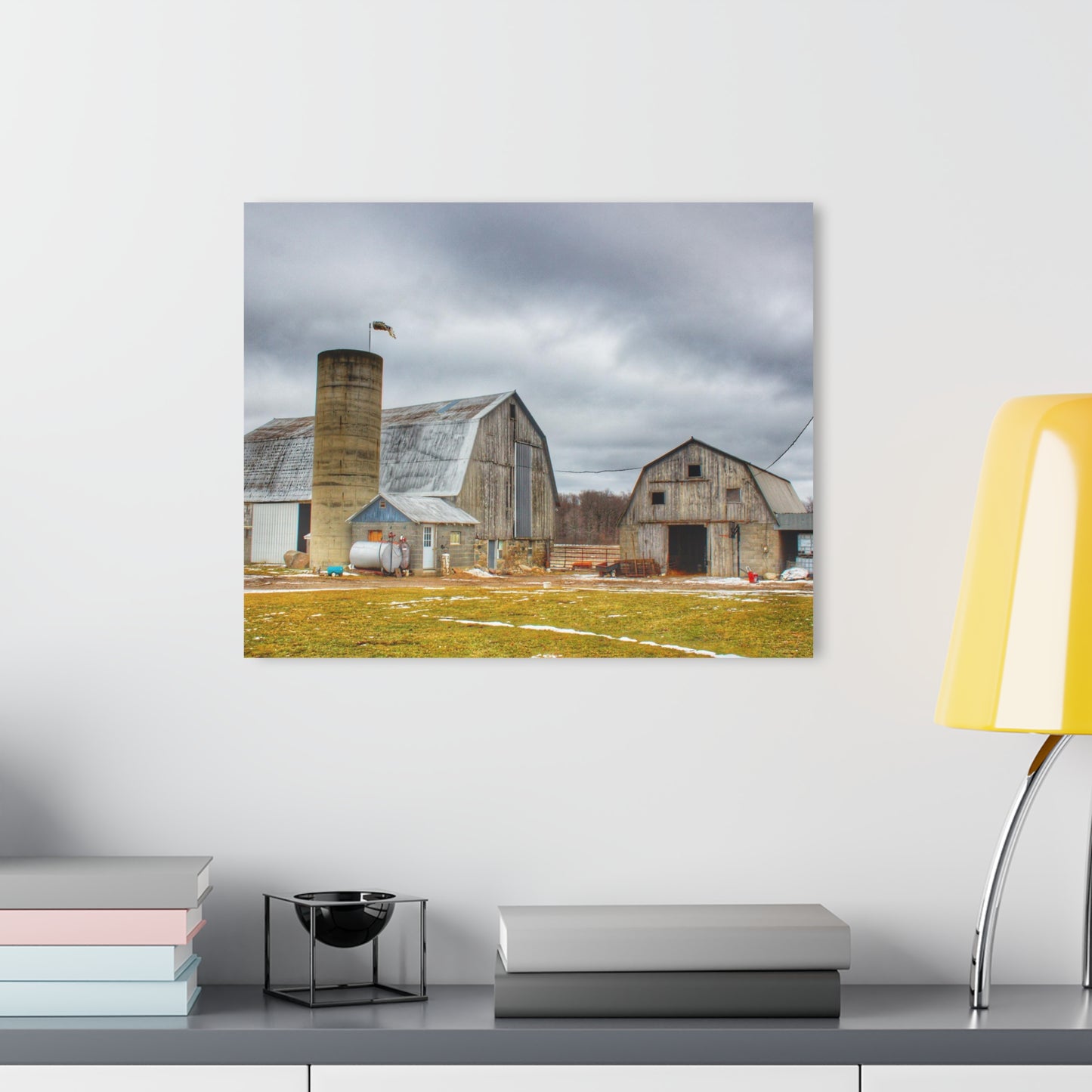 U R There Photography Chapman Greys Rustic Farmhouse Acrylic Wall Print