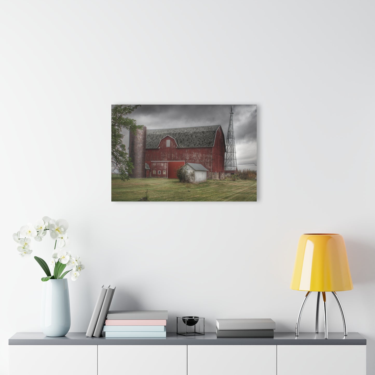U R There Photography Weaver Road Red II Rustic Farmhouse Acrylic Wall Print