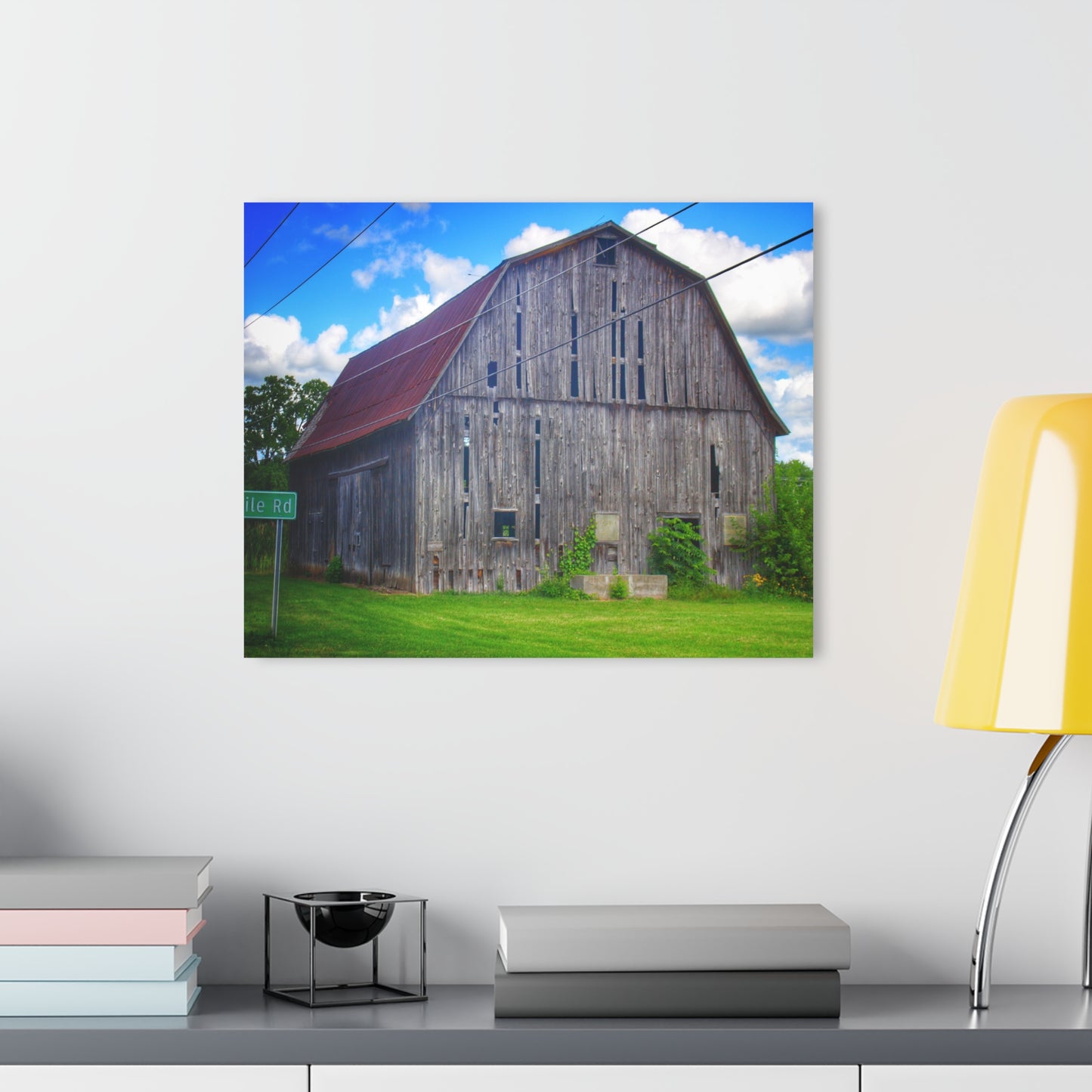 U R There Photography Schoenherr Road Grey II Rustic Farmhouse Acrylic Wall Print