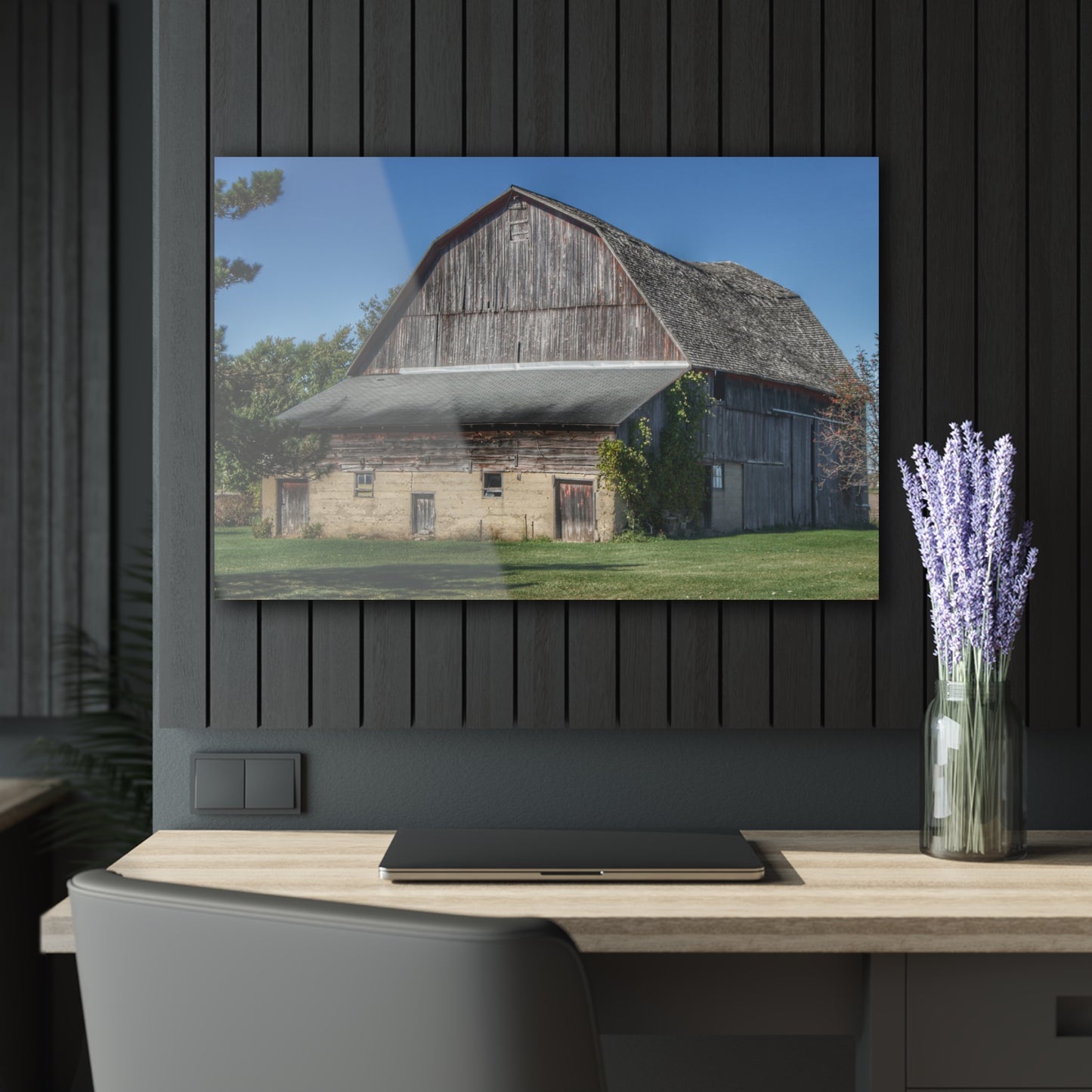 U R There Photography Snover Old Grey Rustic Farmhouse Acrylic Wall Print