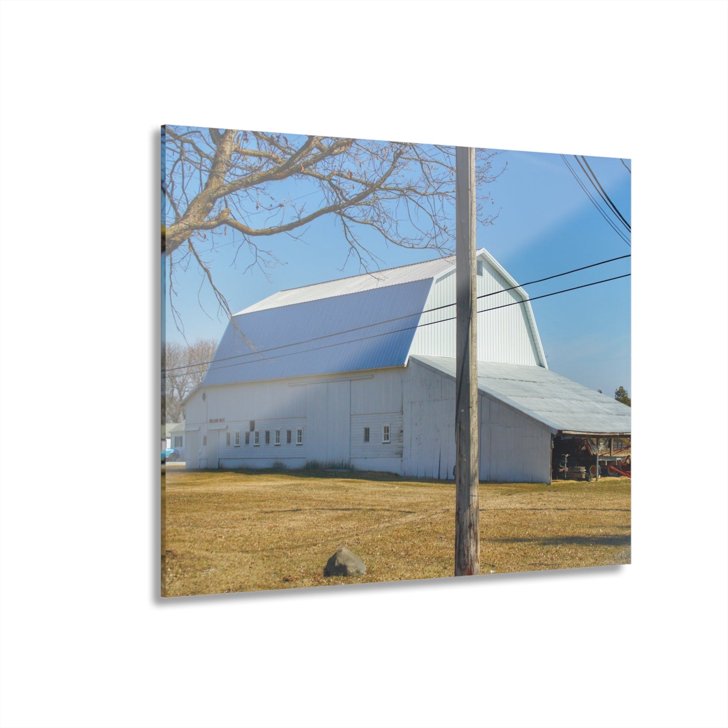 U R There Photography Wolcott White Rustic Farmhouse Acrylic Wall Print