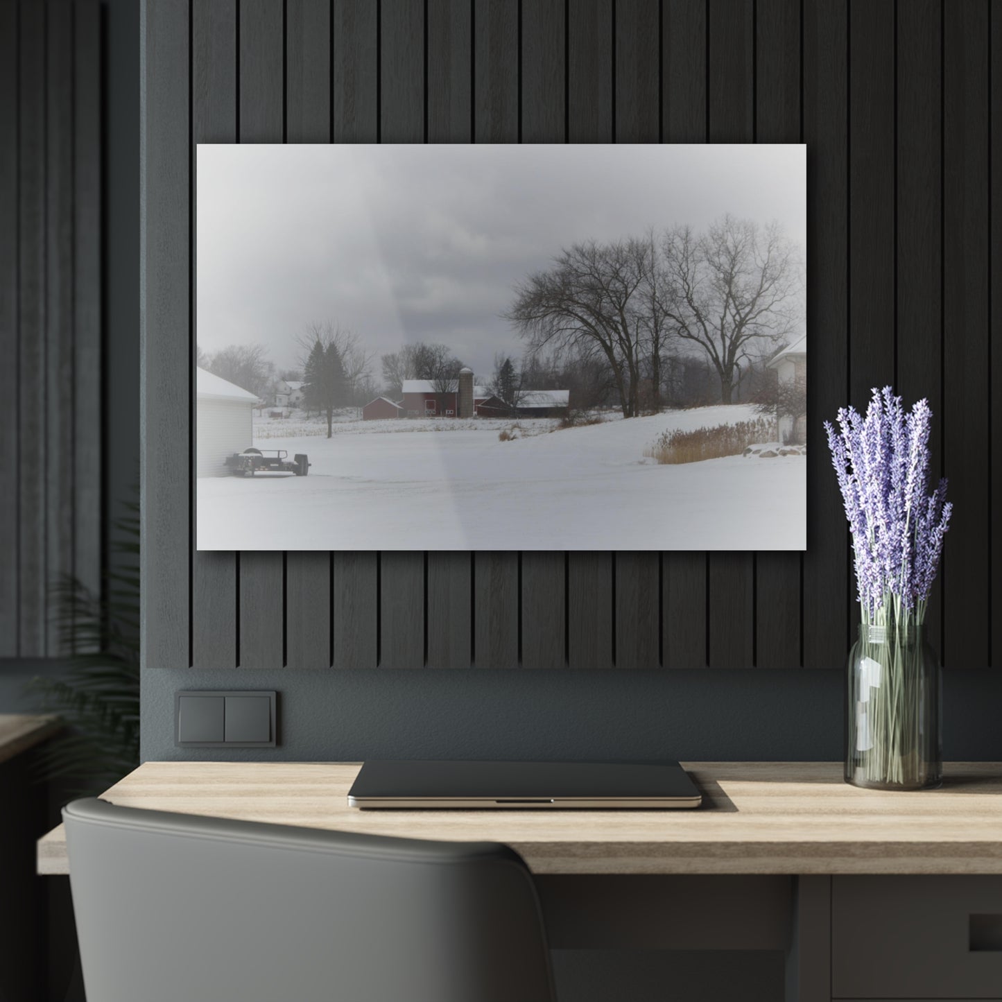 U R There Photography Across the Field on Sandy Lane Rustic Farmhouse Acrylic Wall Print