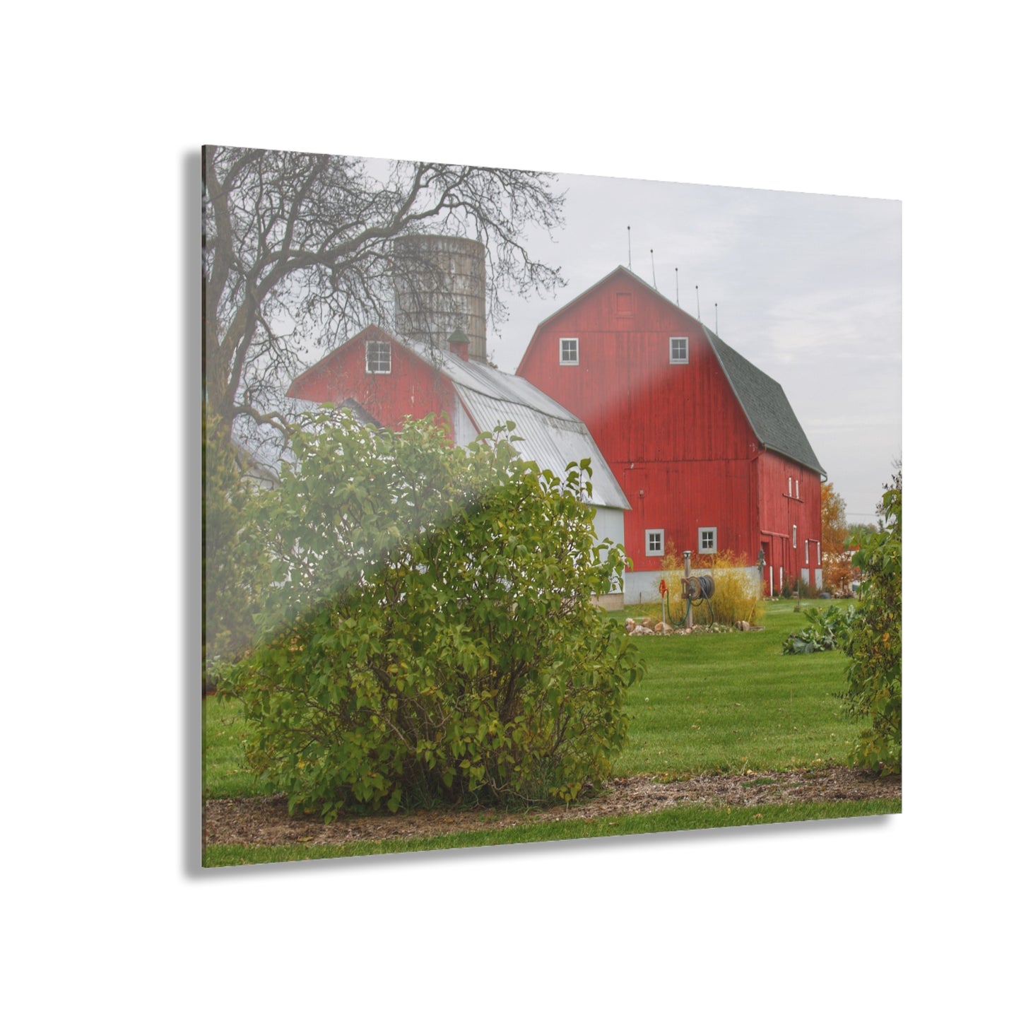 U R There Photography Potters Road Reds Rustic Farmhouse Acrylic Wall Print