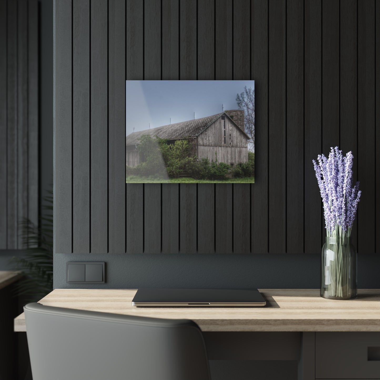 U R There Photography Wilder Road Grey I Rustic Farmhouse Acrylic Wall Print