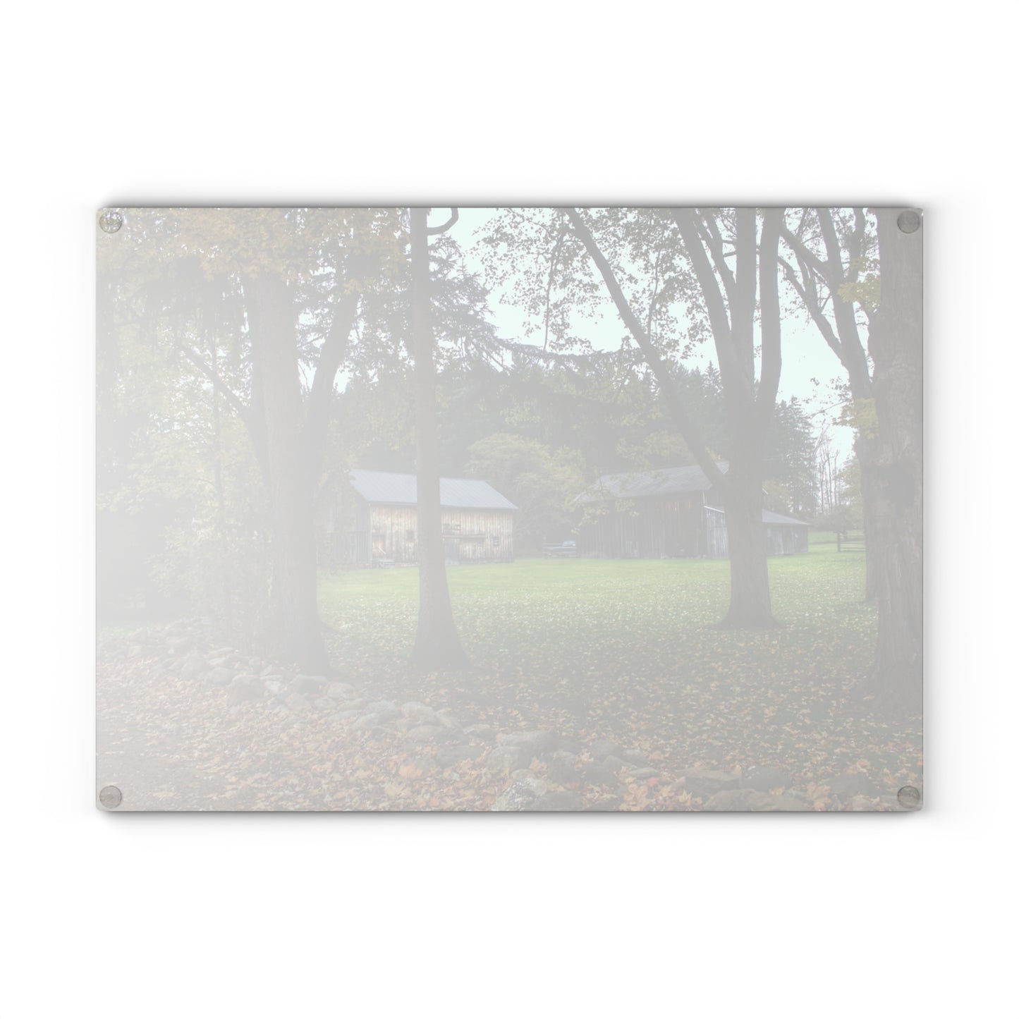 U R There Photography Wilder Road Grey I Rustic Farmhouse Tempered-Glass Cutting Board