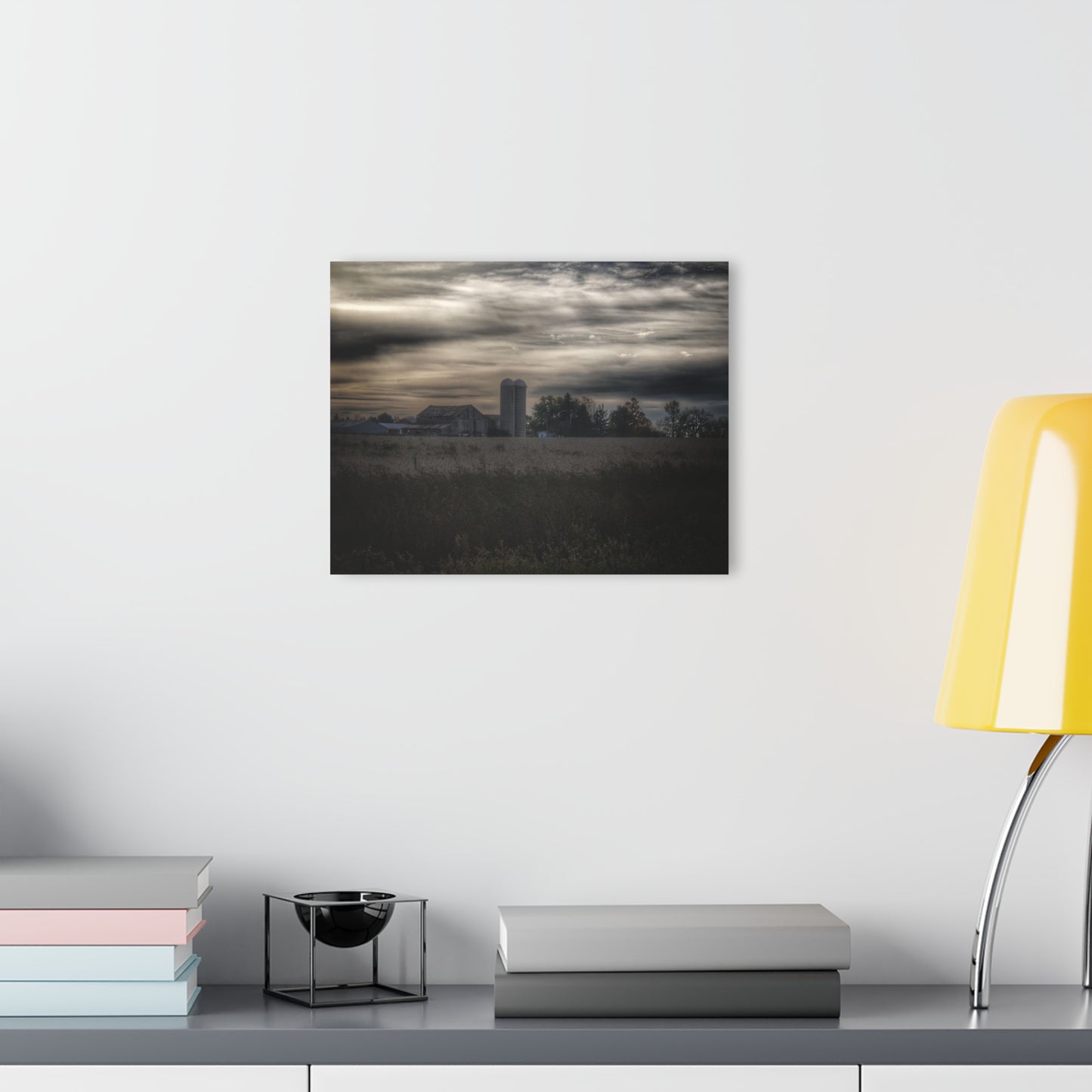 U R There Photography Across the Field on Brown City Road Rustic Farmhouse Acrylic Wall Print
