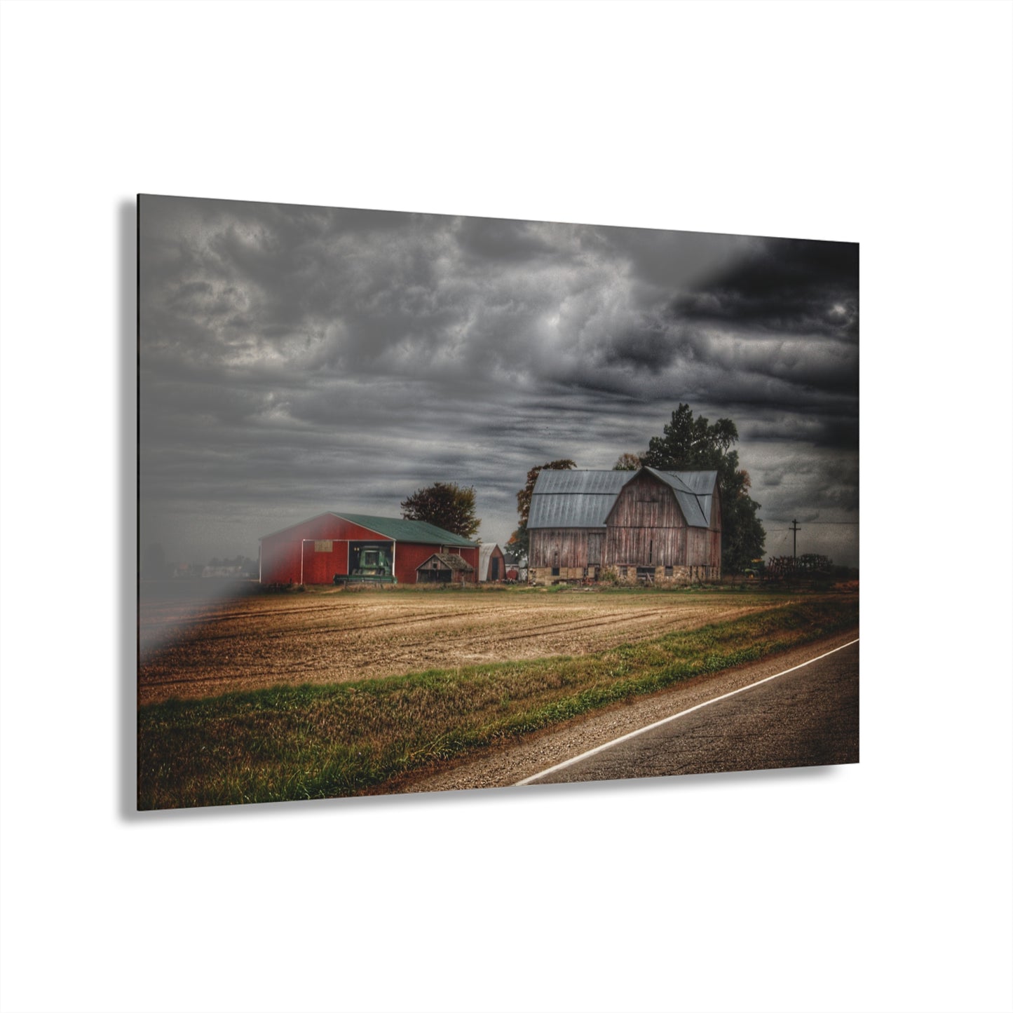 U R There Photography Snover Road Red II Rustic Farmhouse Acrylic Wall Print