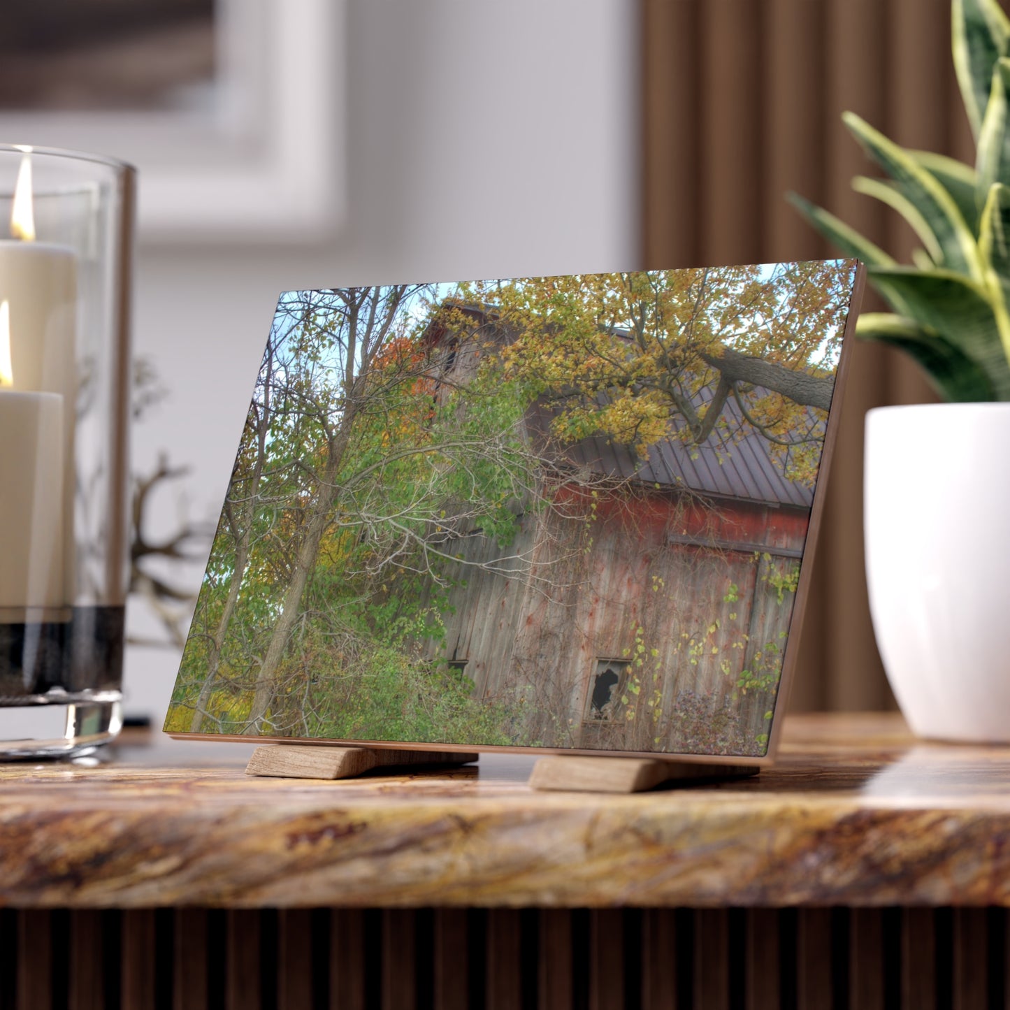 U R There Photography Annie's Barn I Rustic Farmhouse Decorative Ceramic Tile