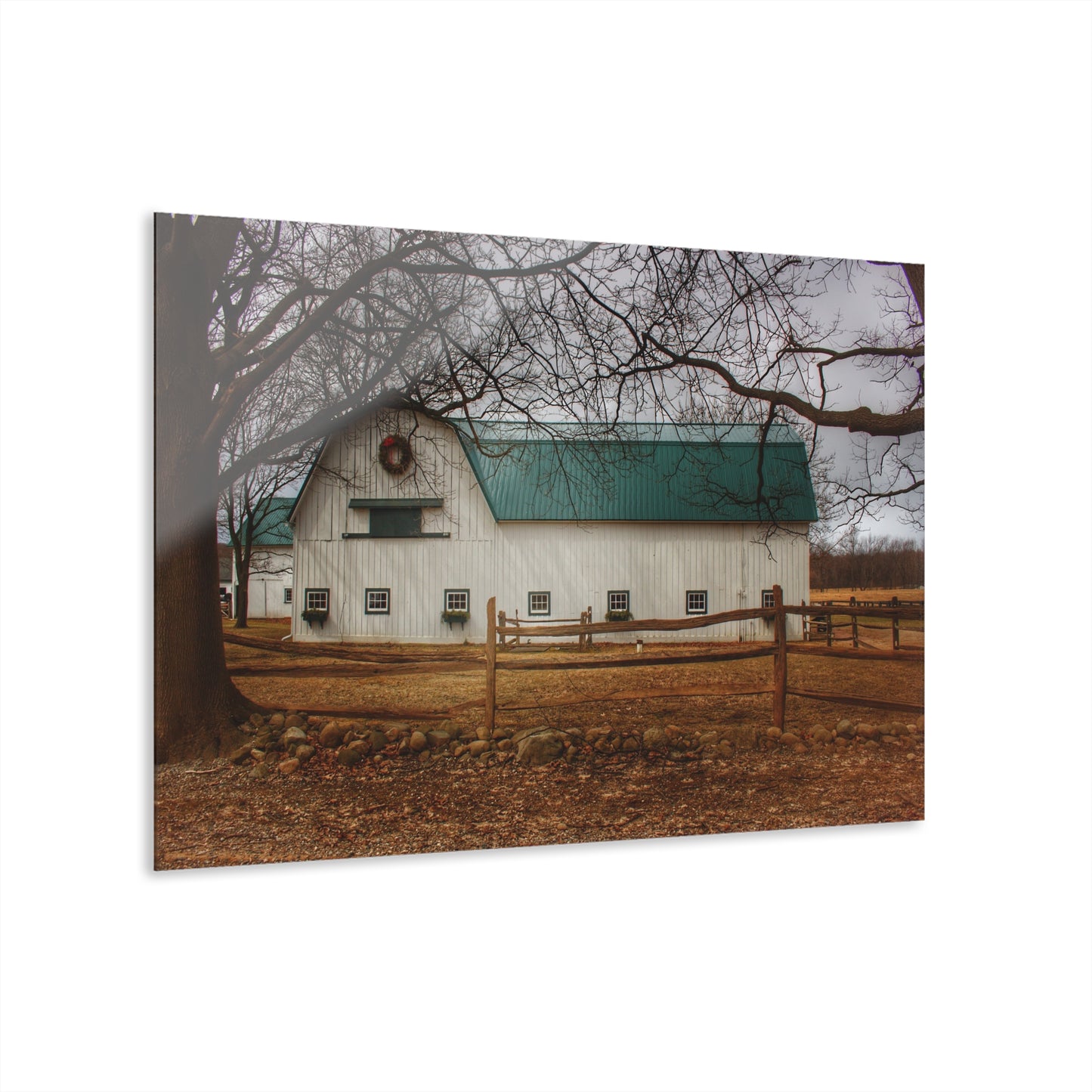 U R There Photography Wilder Road White Rustic Farmhouse Acrylic Wall Print