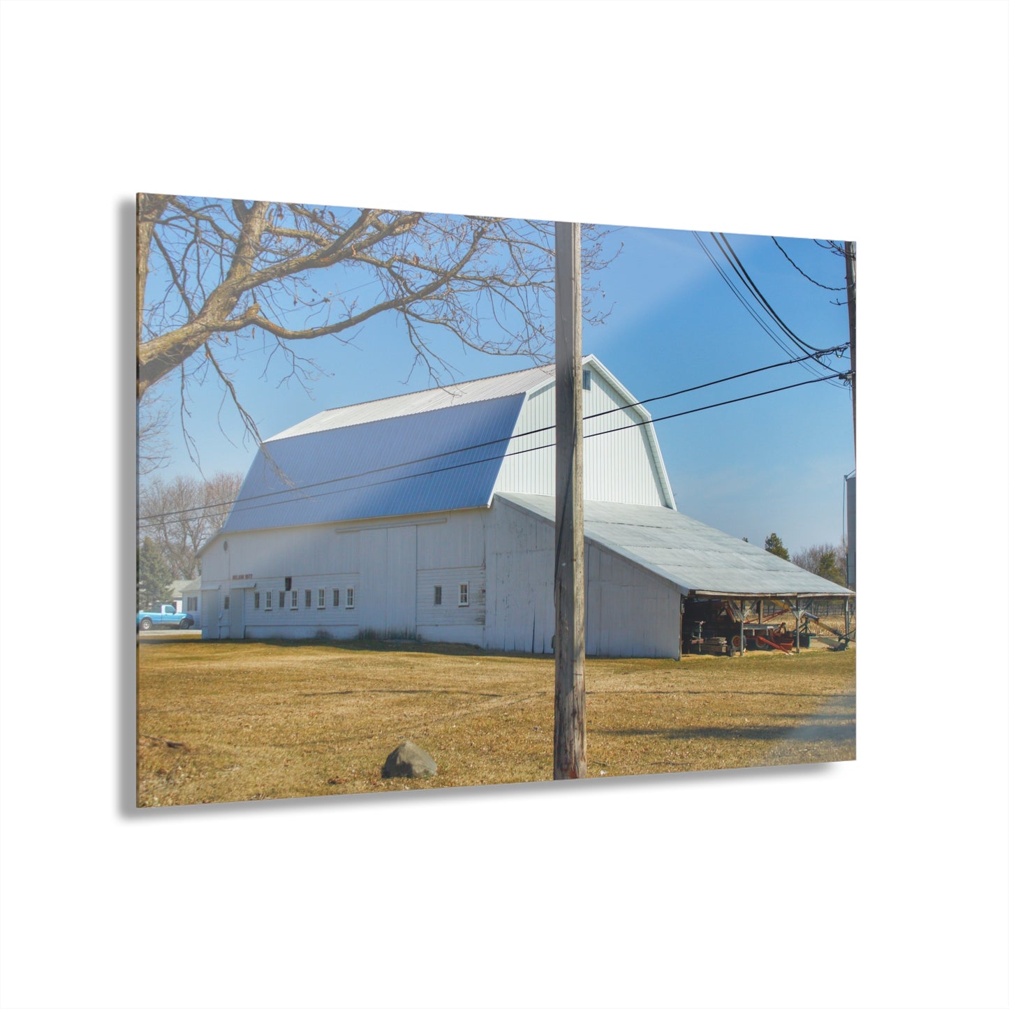 U R There Photography Wolcott White Rustic Farmhouse Acrylic Wall Print