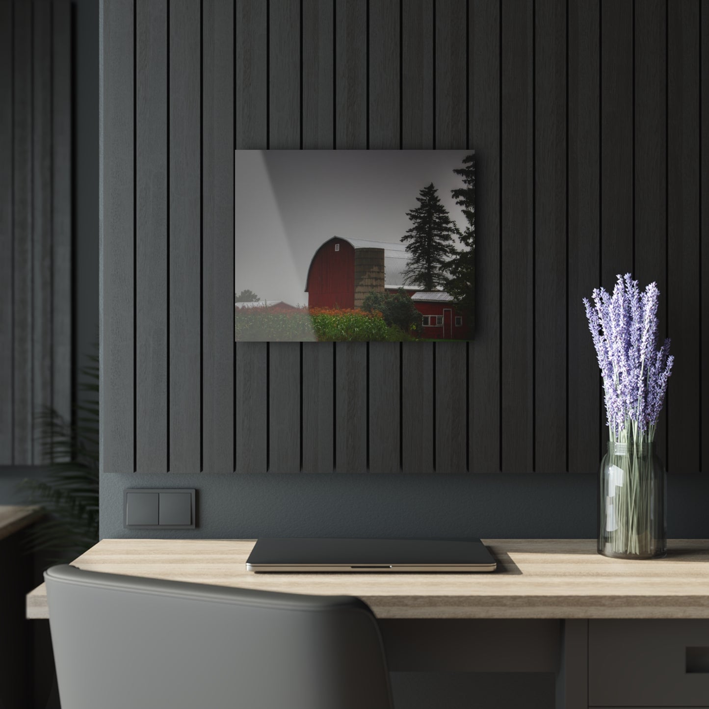 U R There Photography Beyond the Fog on Haines Rustic Farmhouse Acrylic Wall Print