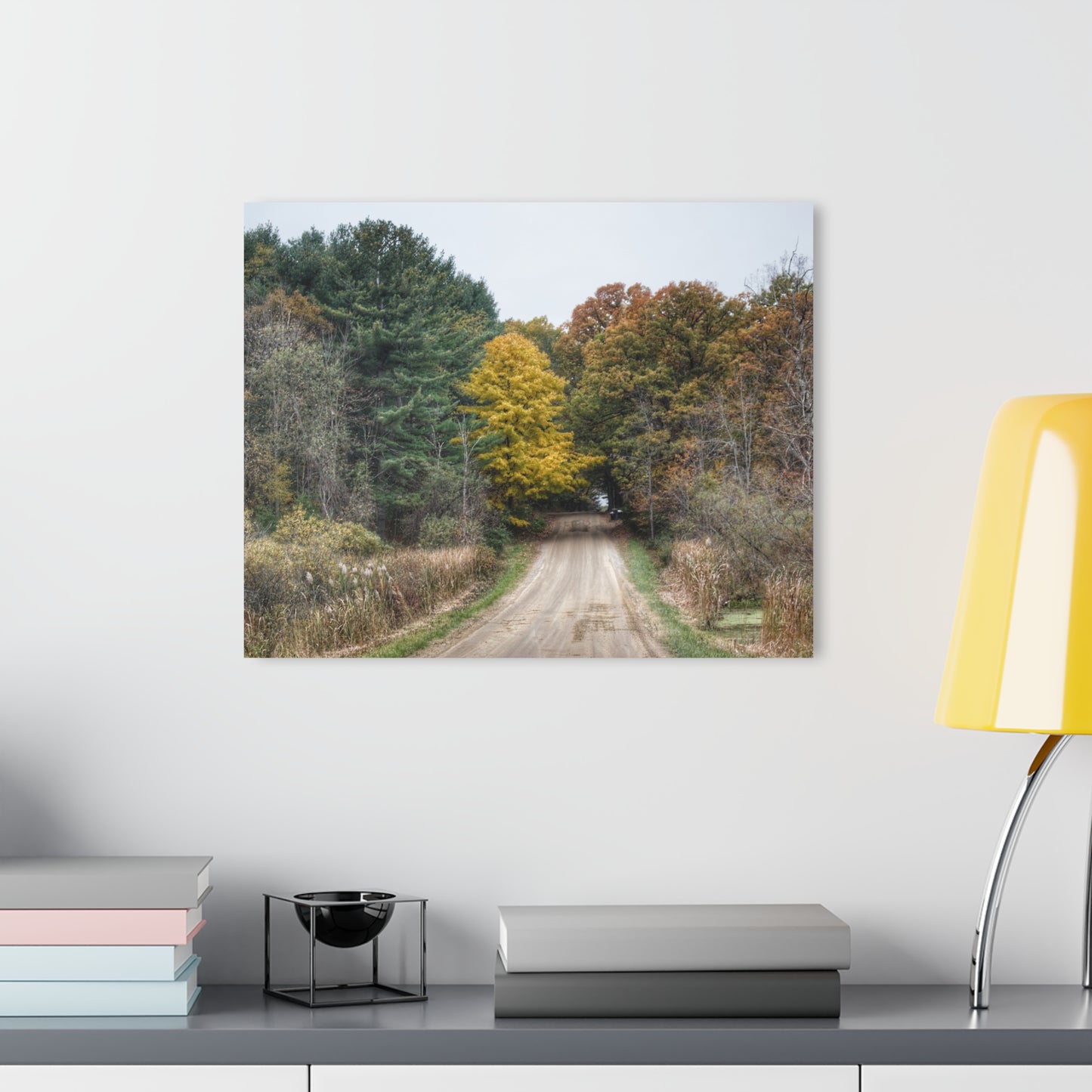 U R There Photography Country Roads in Dryden I Rustic Farmhouse Acrylic Wall Print