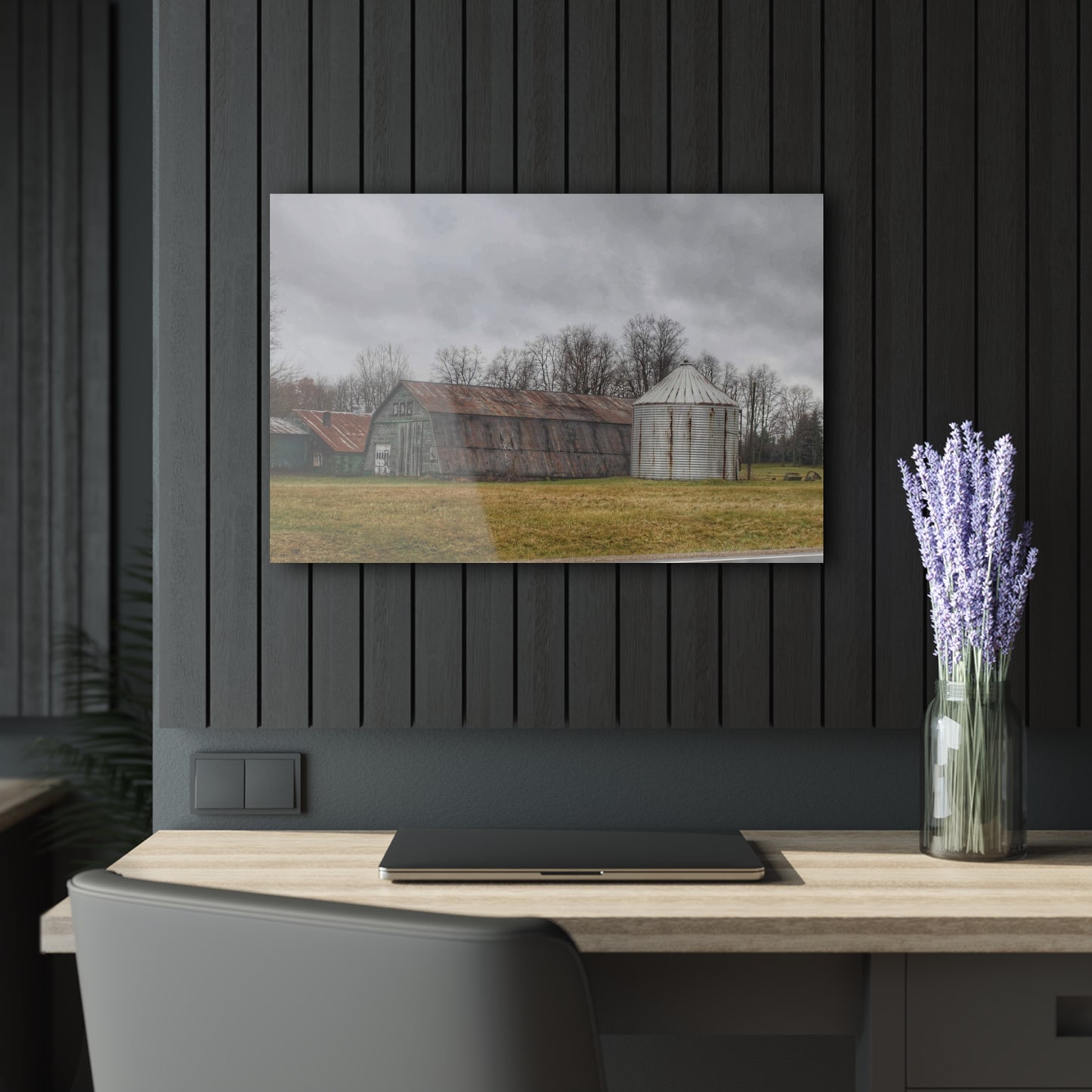 U R There Photography Hough Road Green Quonset I Rustic Farmhouse Acrylic Wall Print