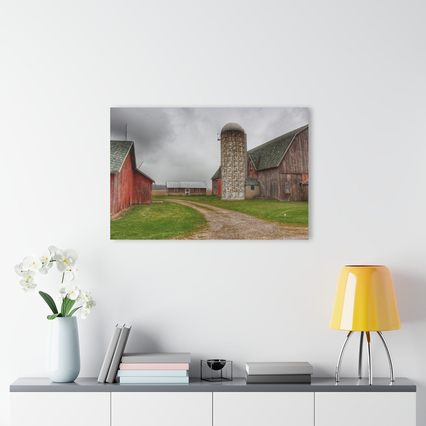 U R There Photography Roedel Roadside Reds II Rustic Farmhouse Acrylic Wall Print