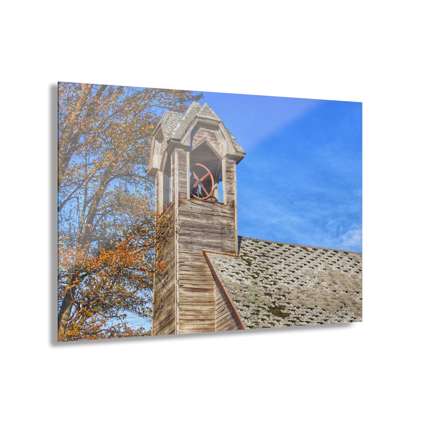 U R There Photography Schoolhouse of Marlette Road II Rustic Farmhouse Acrylic Wall Print