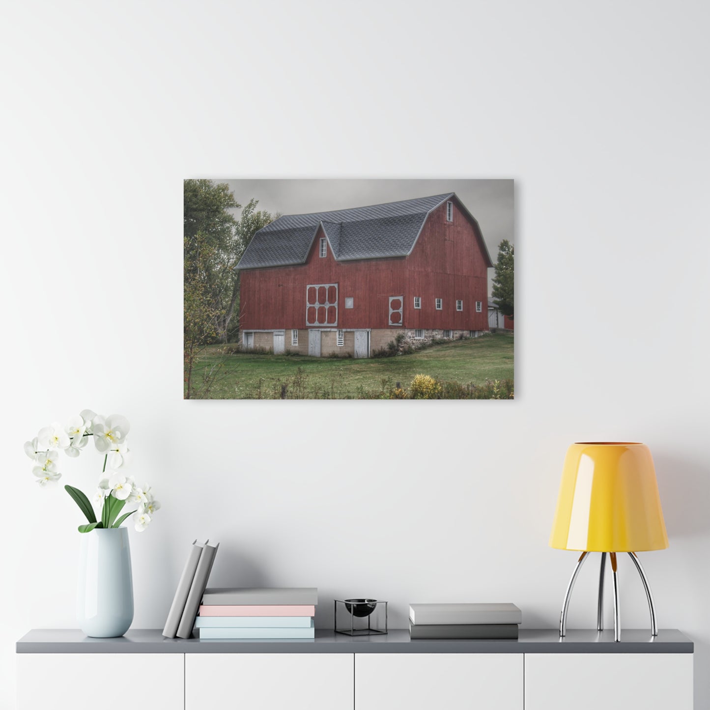 U R There Photography Vassar Road Red I Rustic Farmhouse Acrylic Wall Print