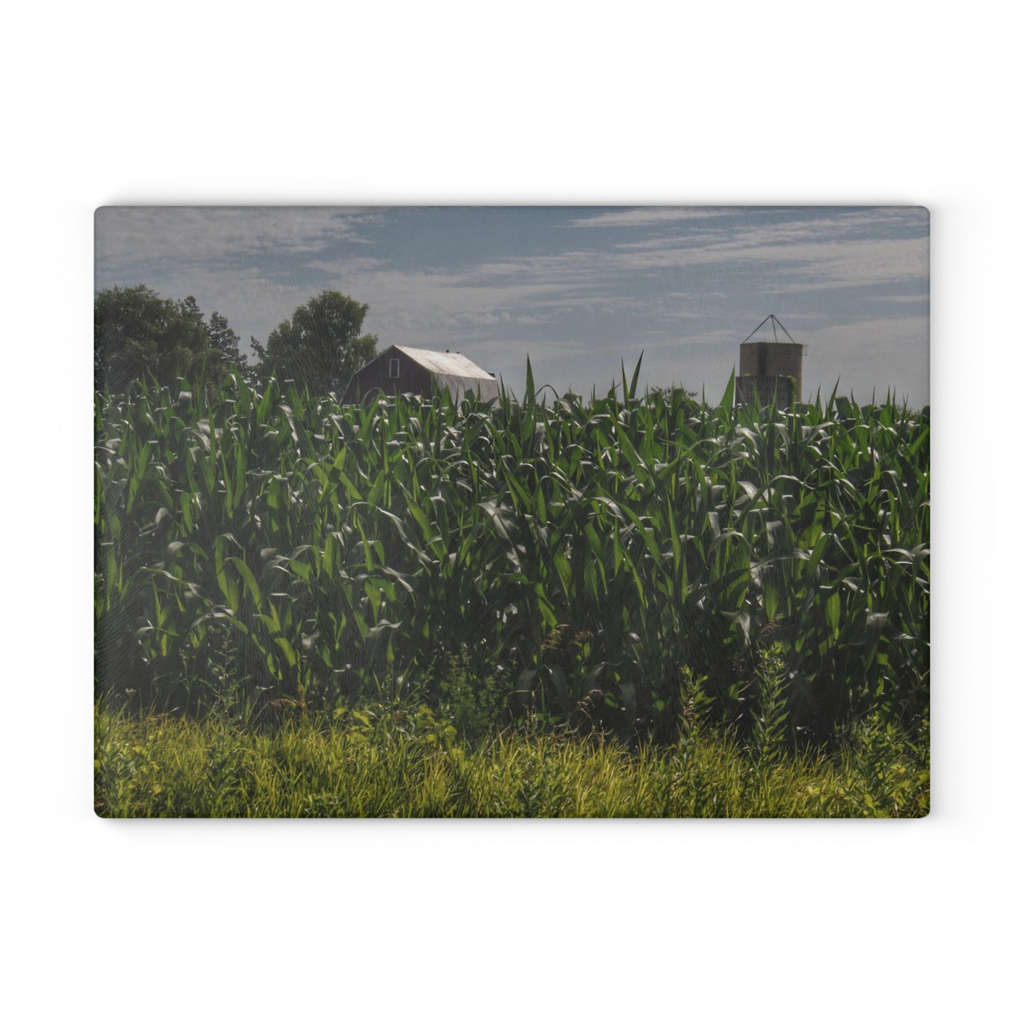 Rustic Farmhouse Cutting Board Featuring Above the Corn on Piersonville Road II