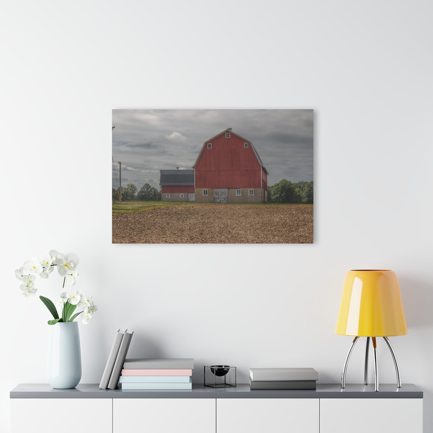 U R There Photography Cade Road Red I Rustic Farmhouse Acrylic Wall Print