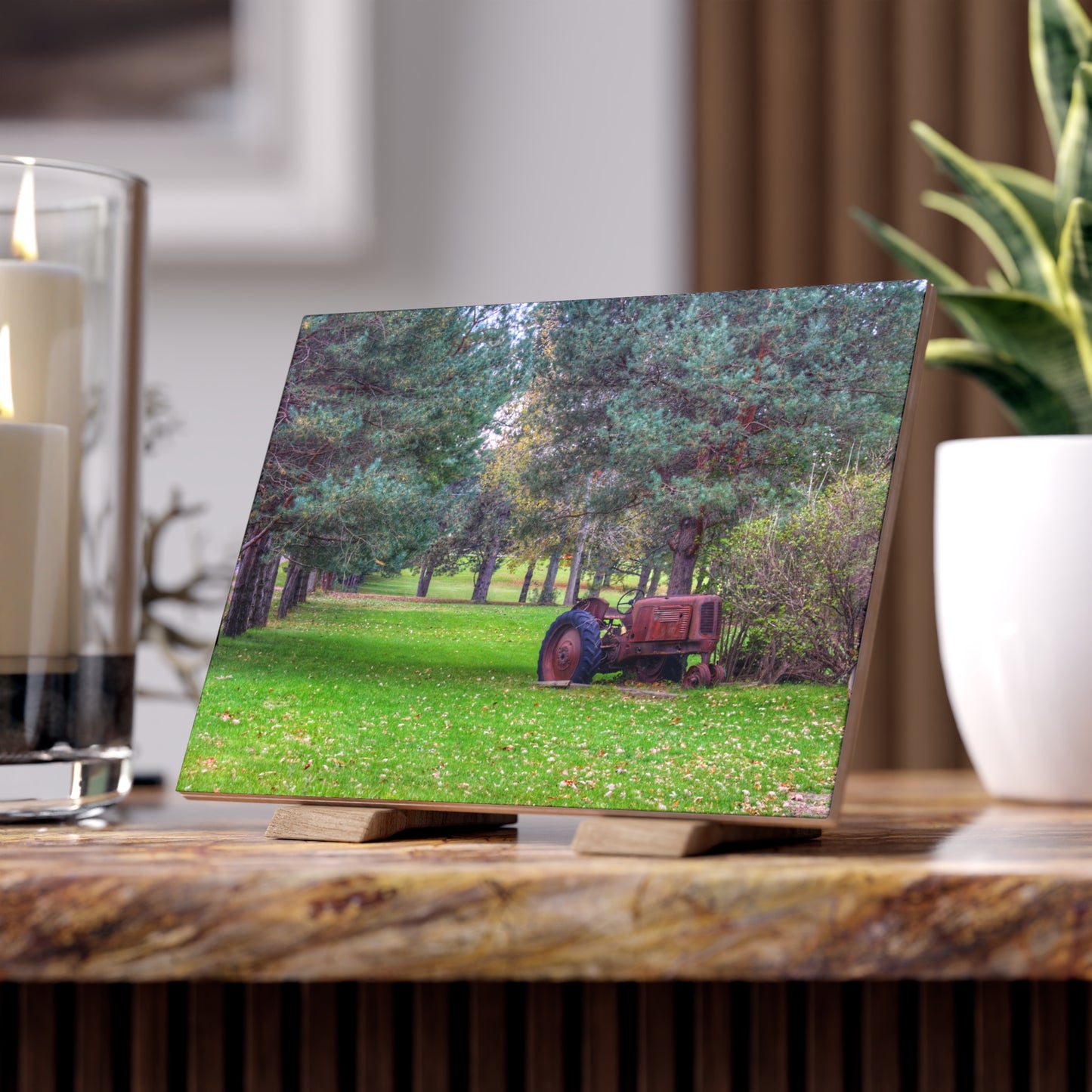 U R There Photography Casey Road Yard Art I Rustic Farmhouse Decorative Ceramic Tile