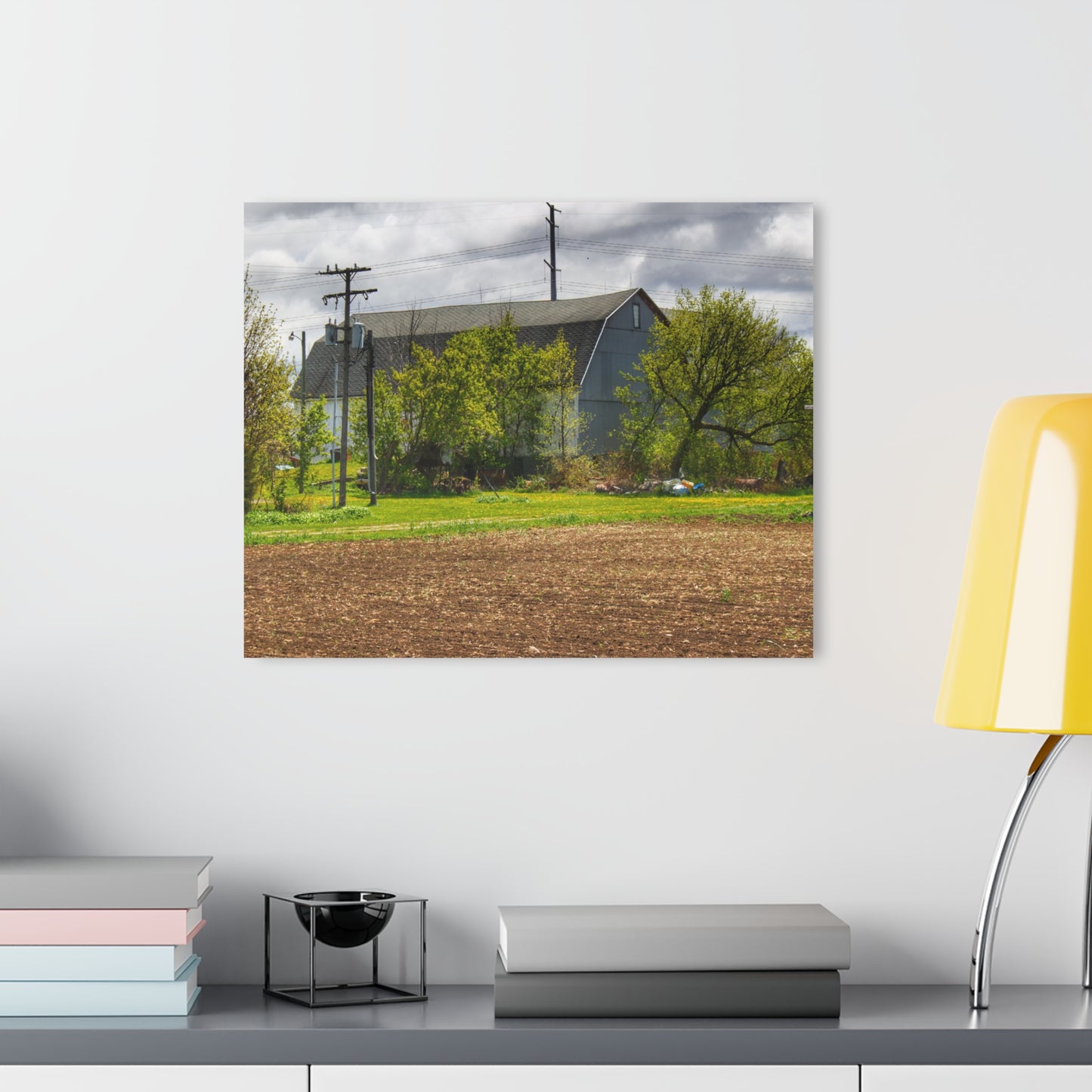 U R There Photography Rescue Road Old Grey Rustic Farmhouse Acrylic Wall Print