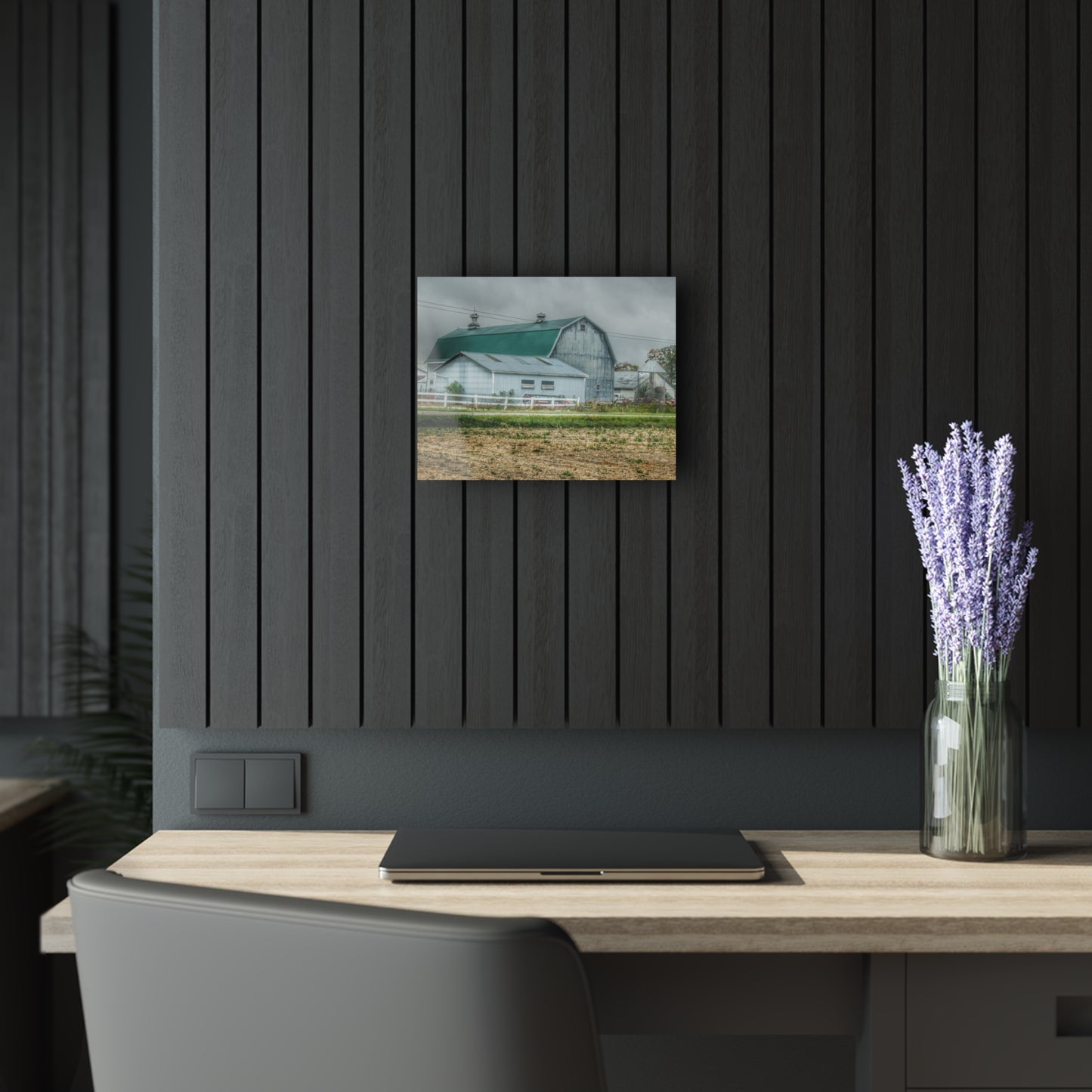 U R There Photography Richville Road Grey II Rustic Farmhouse Acrylic Wall Print