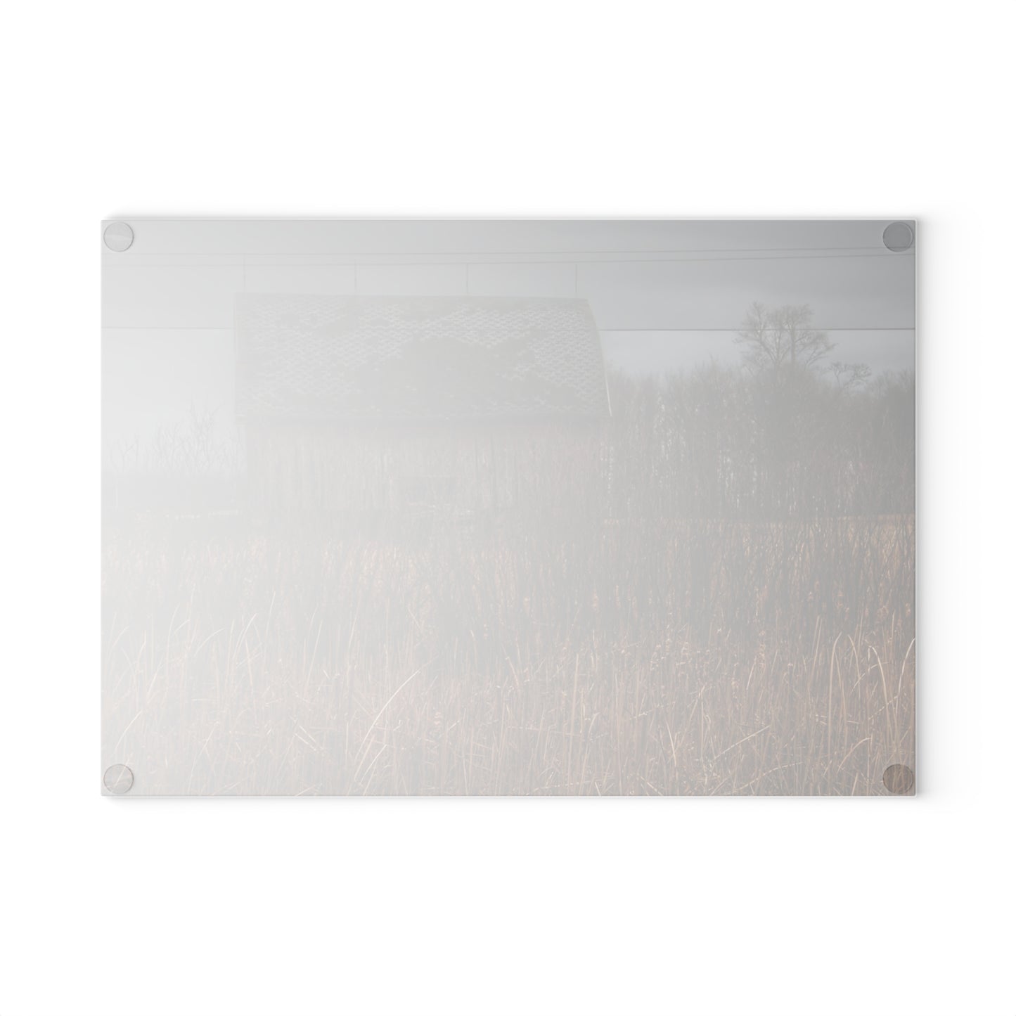 U R There Photography Brown Road Rustic Rustic Farmhouse Tempered-Glass Cutting Board