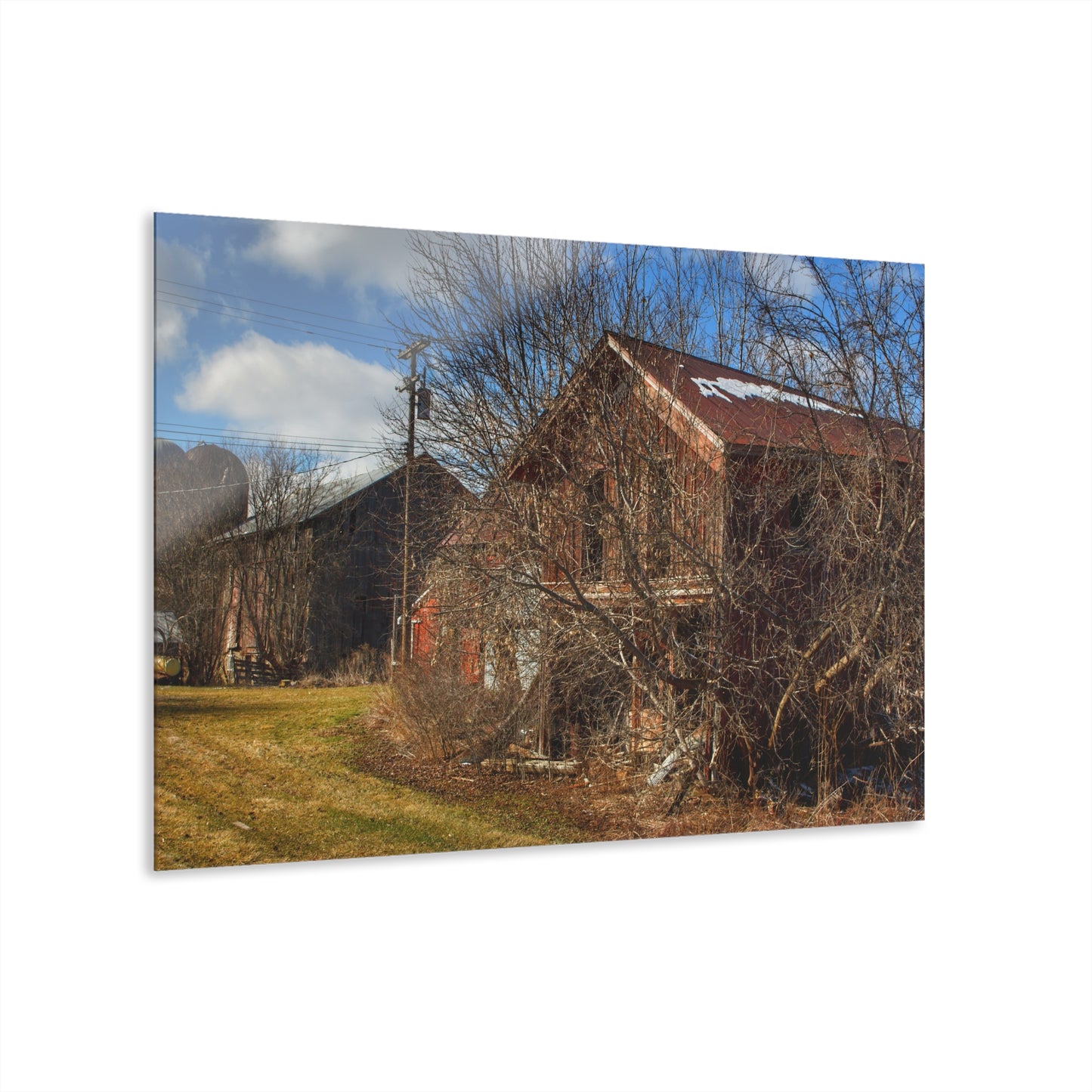 U R There Photography Buried Burnside Greys II Rustic Farmhouse Acrylic Wall Print