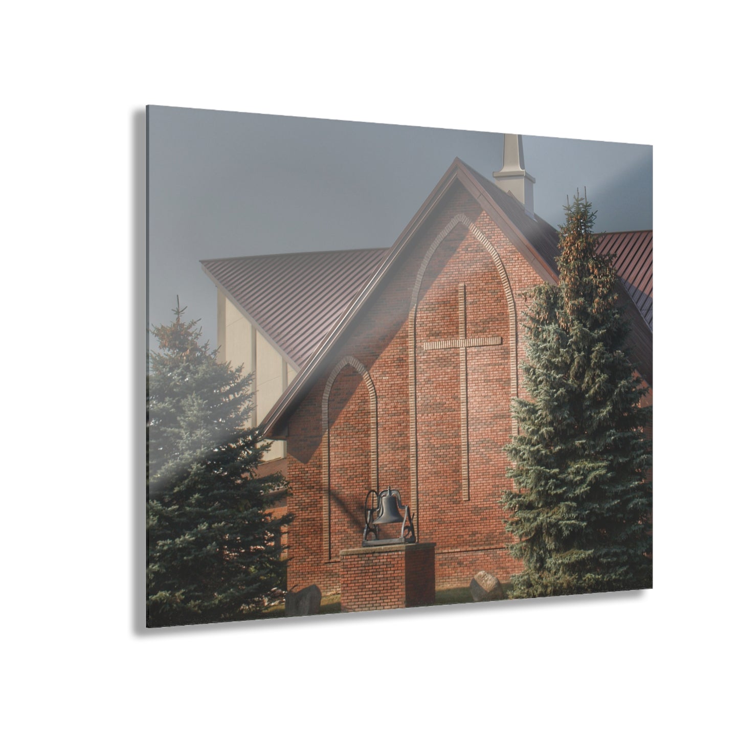 U R There Photography Church on Irish Road Rustic Farmhouse Acrylic Wall Print