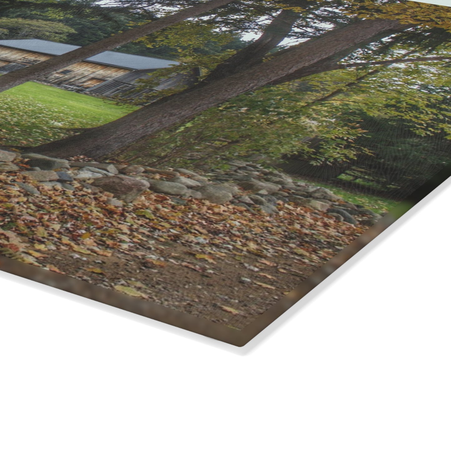 U R There Photography Wilder Road Grey I Rustic Farmhouse Tempered-Glass Cutting Board