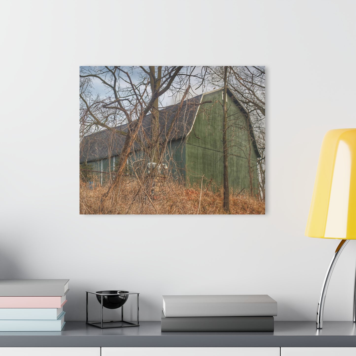 U R There Photography Yale Road Hidden Green Rustic Farmhouse Acrylic Wall Print