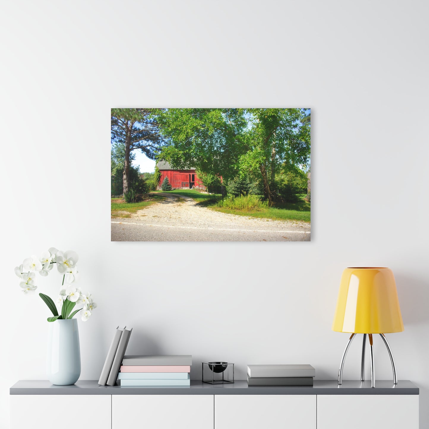 U R There Photography Caro Hidden Red Rustic Farmhouse Acrylic Wall Print
