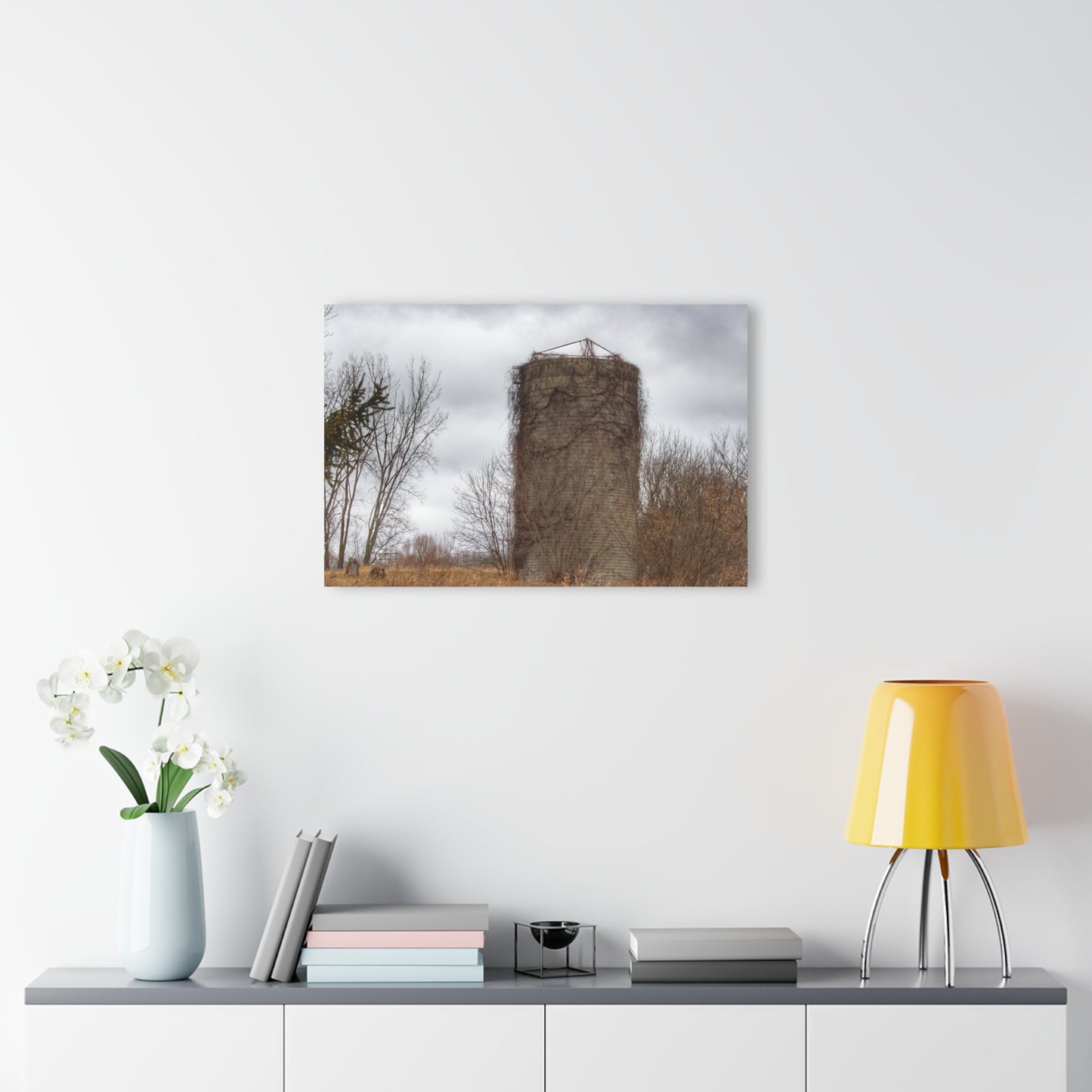 U R There Photography West Barnes Lake Silo Rustic Farmhouse Acrylic Wall Print